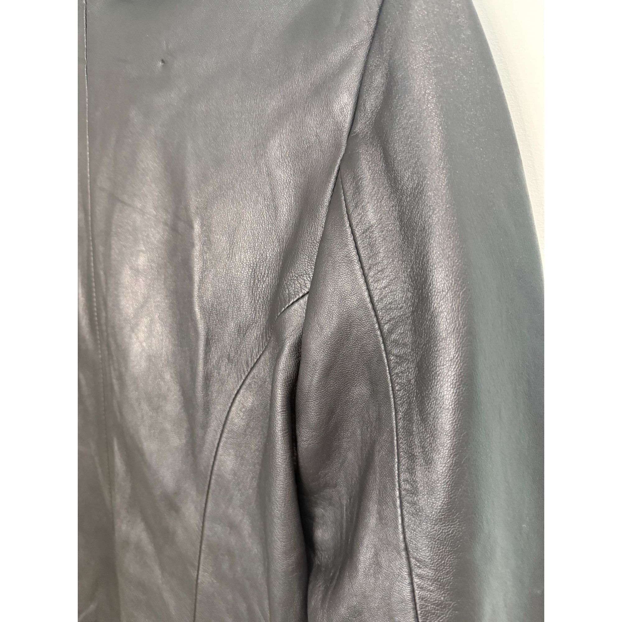 Other Vintage 90s Gian Mori Italian Genuine Leather Blazer, size l Size L / US 10 / IT 46 - 9 Thumbnail