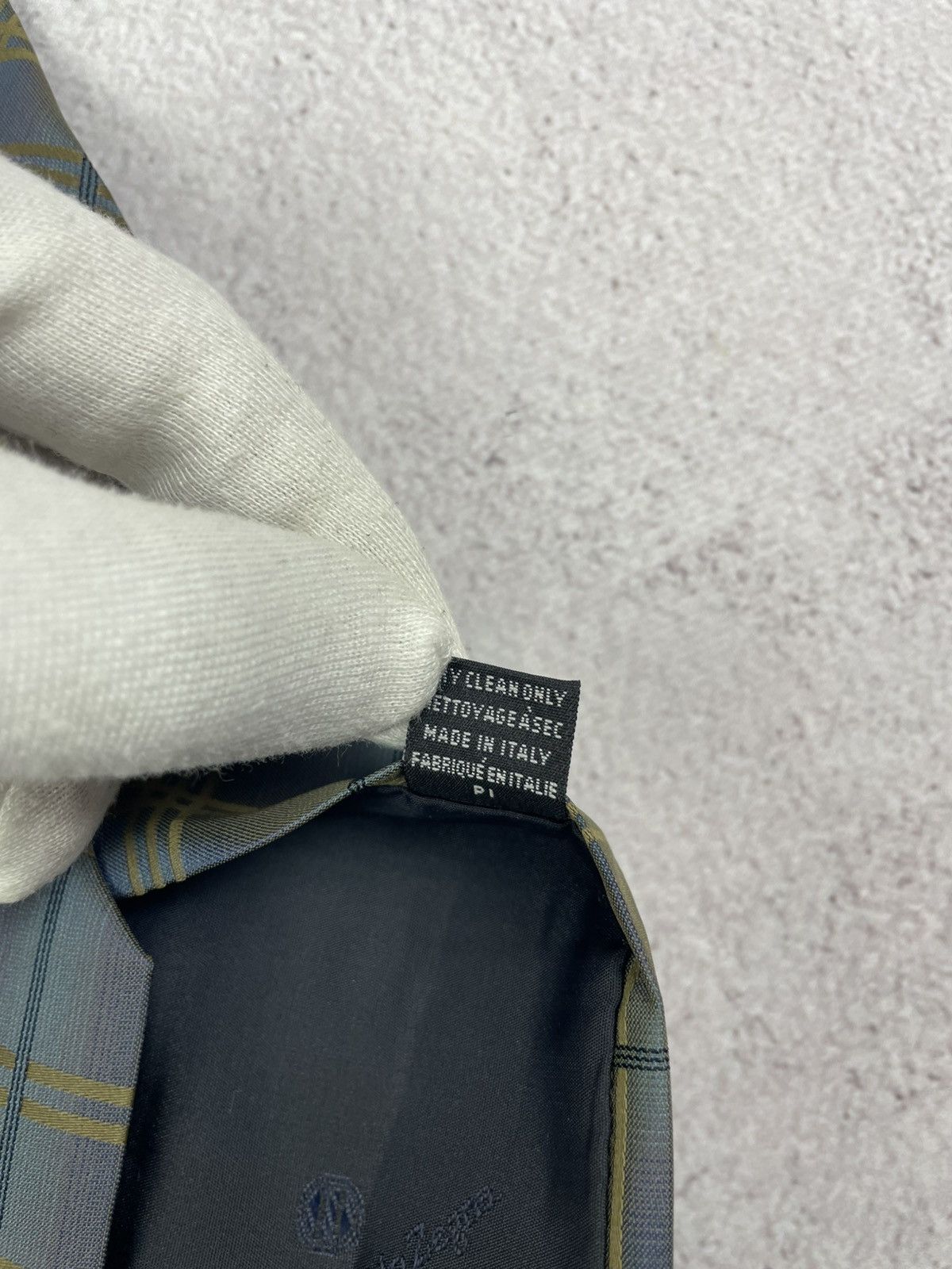Ermenegildo Zegna × Vintage Emenegildo Zegna Mens Tie 100% Silk Size ONE SIZE - 7 Thumbnail