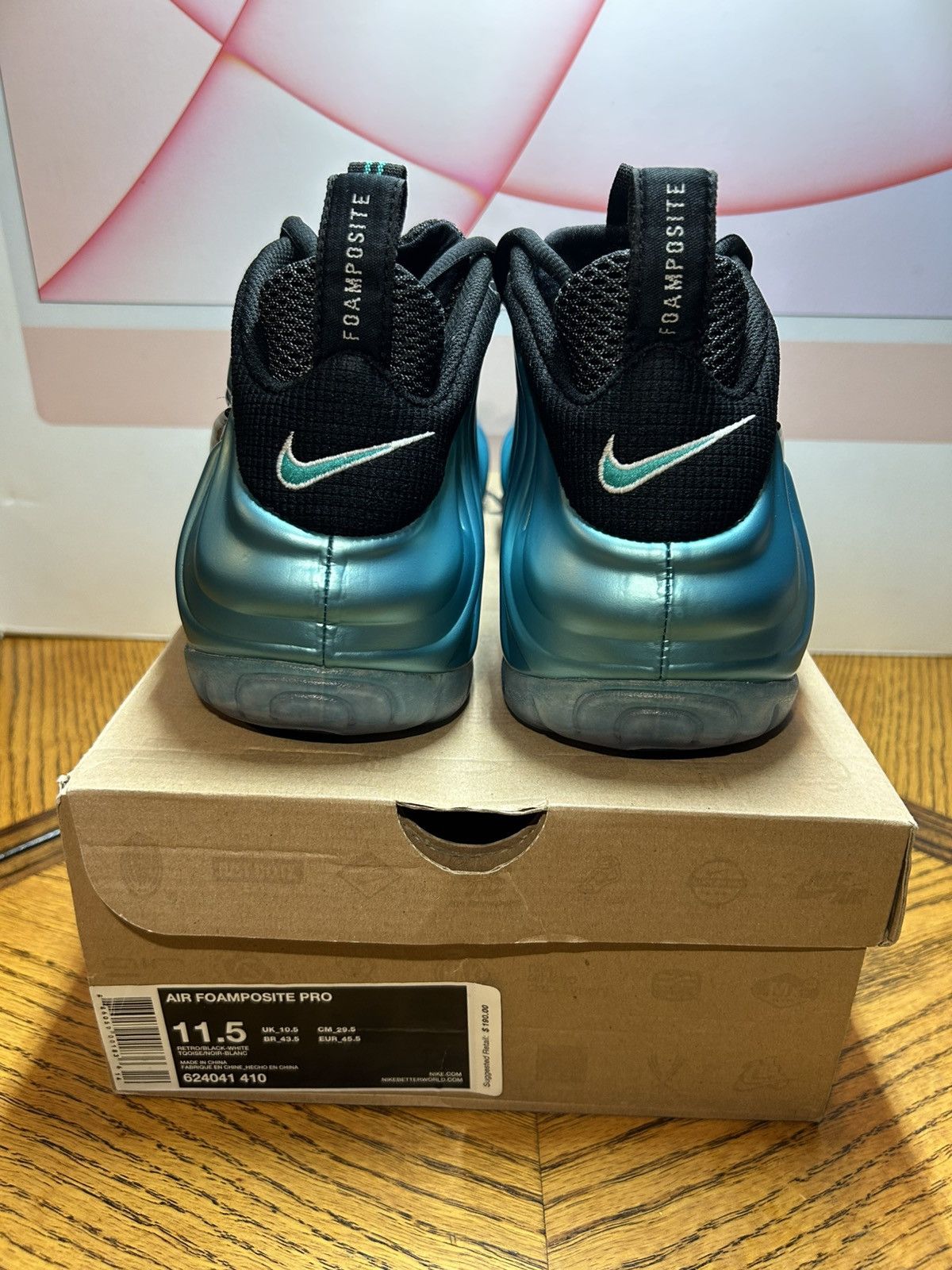 Nike Size 11.5 - Nike Air Foamposite Pro Electric Blue 2011 NEW Size US 11.5 / EU 44-45 - 7 Thumbnail