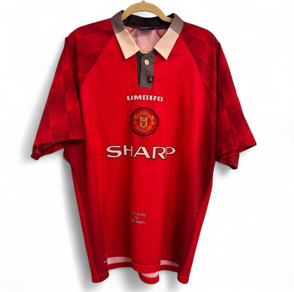 Umbro Vintage Umbro 1996-98 Manchester United Home Jersey Size US XL / EU 56 / 4 - 1 Thumbnail