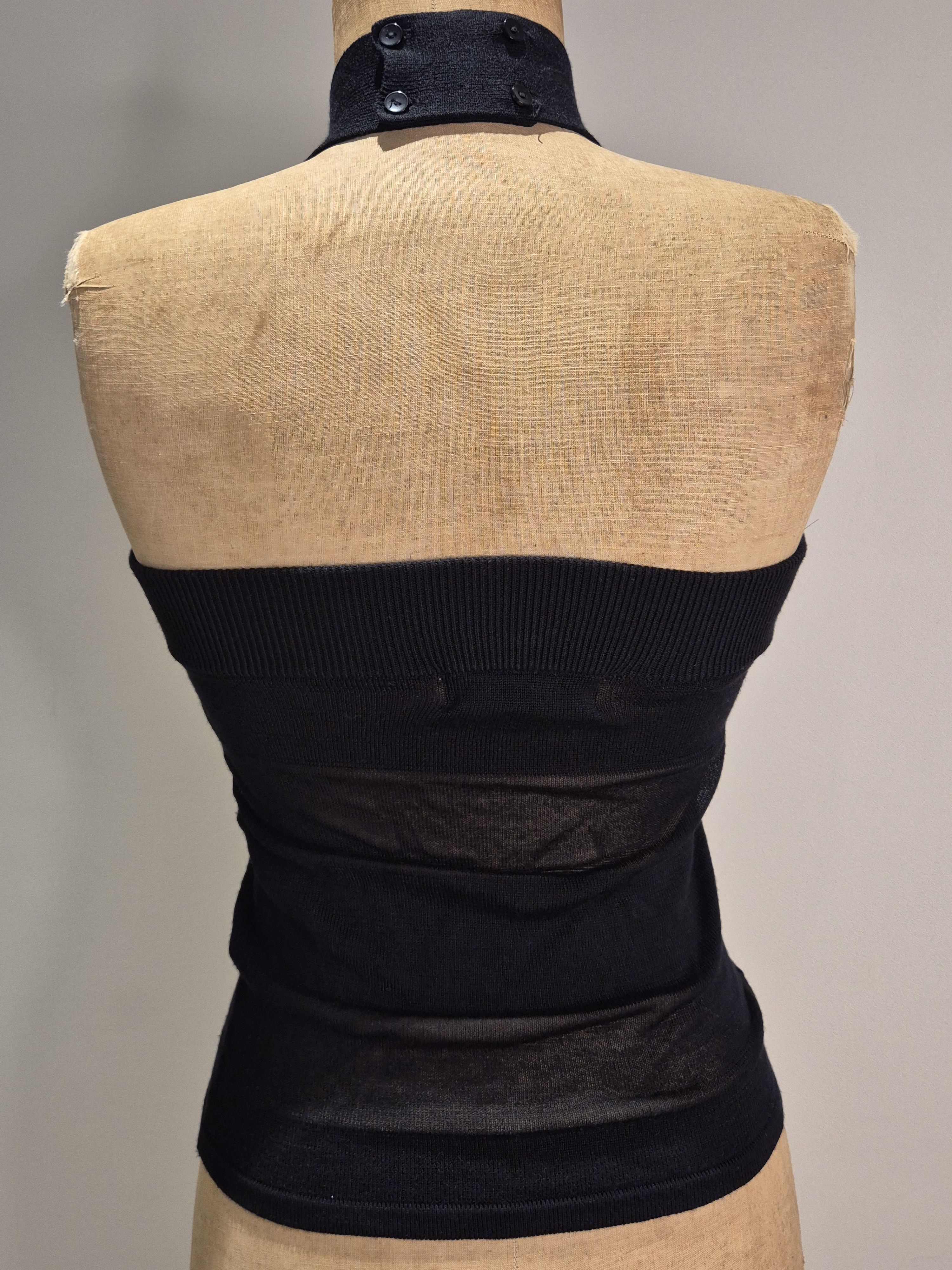 Tiger of Sweden Tiger of Sweden black striped halter neck, knitted top Size XS / US 0-2 / IT 36-38 - 2 Thumbnail