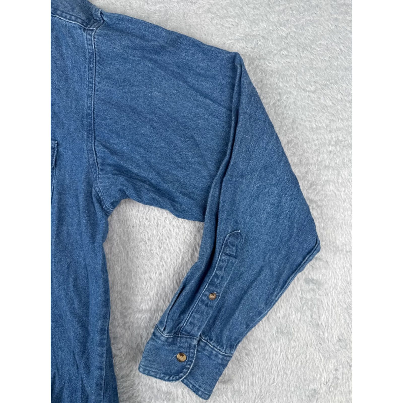 Vintage VINTAGE Protest Blues Shirt Denim Button Up Adult Large Blue 90s 100% Cotton Size US L / EU 52-54 / 3 - 2 Thumbnail