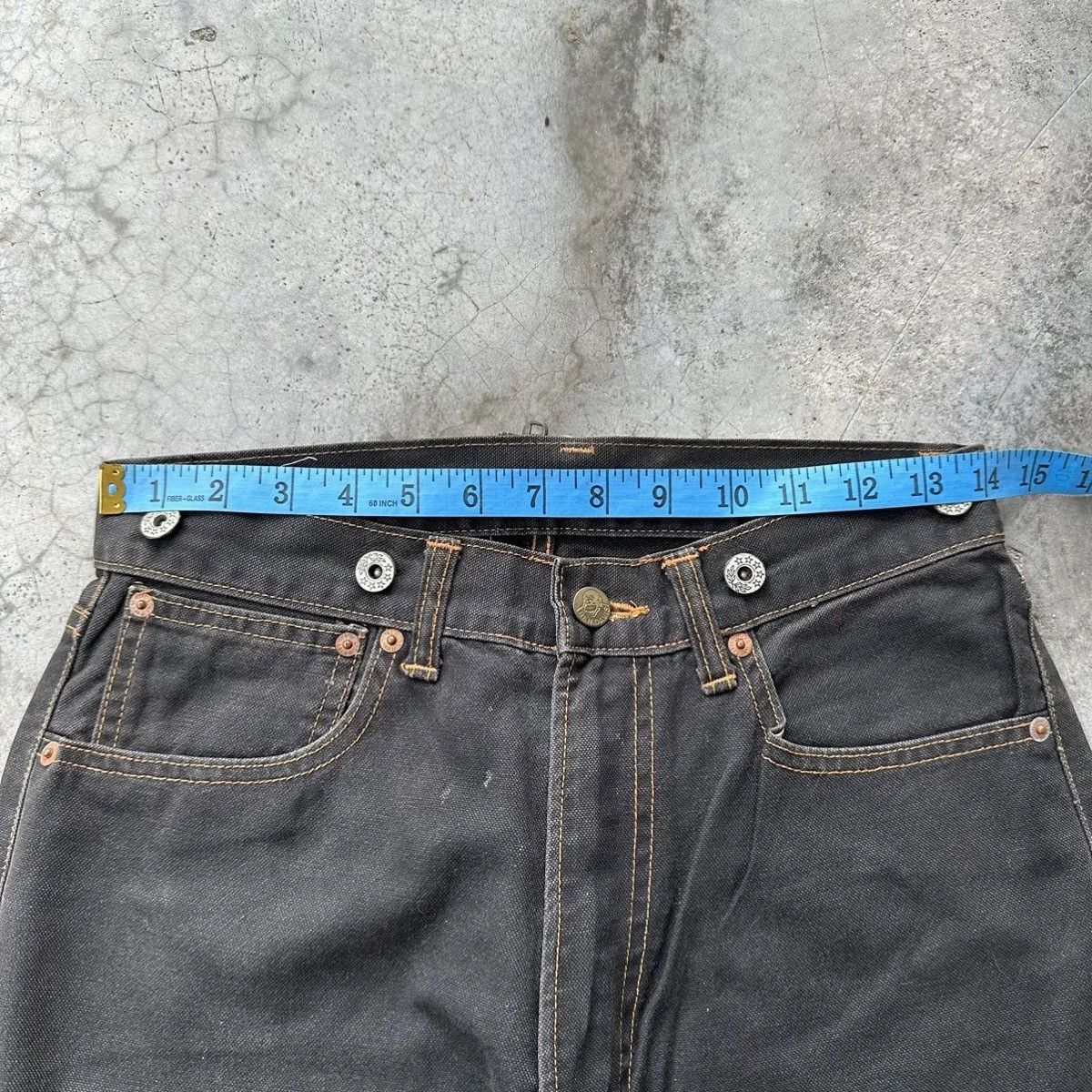 Ben Davis SICKSS💥💥80’s Vintage BEN DAVIS Suspenders Cinch Back Denim Size US 27 - 6 Thumbnail
