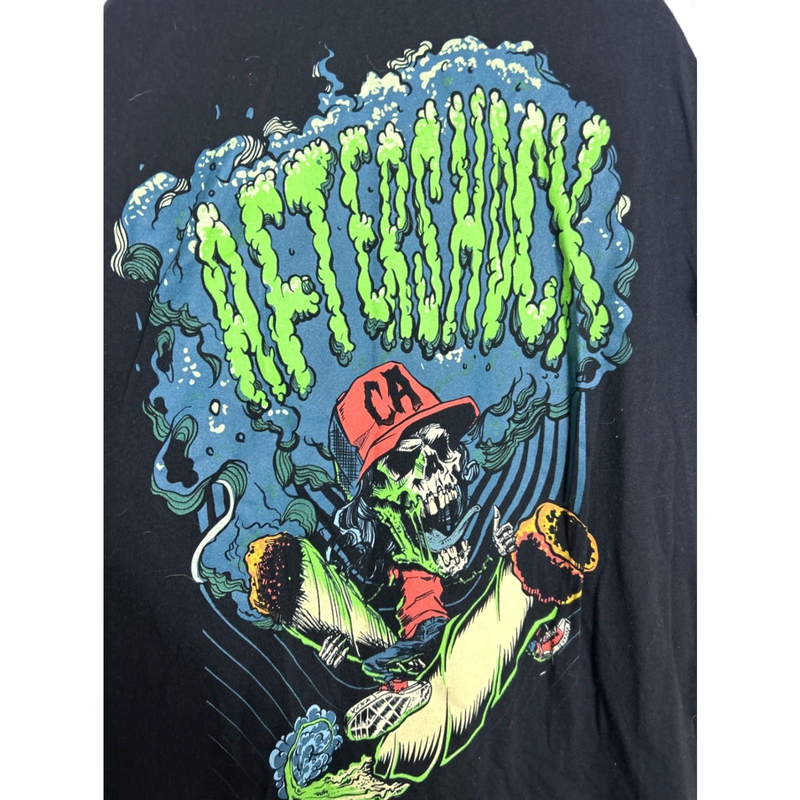 Vintage VINTAGE Aftershock 2024 Baseball T Shirt Graphics Skeleton Black White XL Size US XL / EU 56 / 4 - 4 Thumbnail