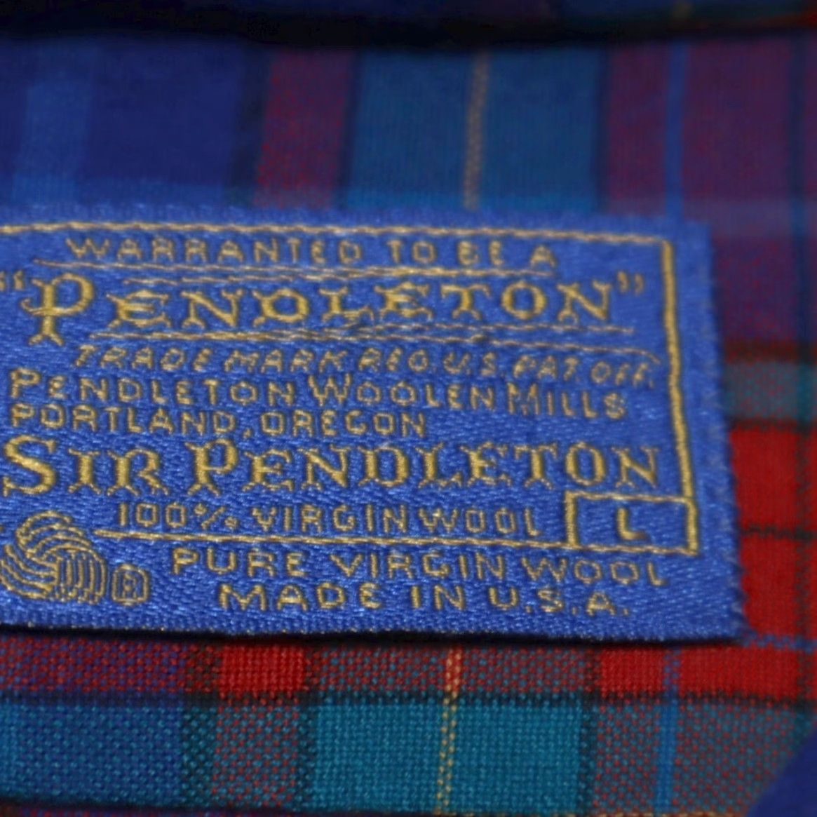 Pendleton VTG Pendleton Tartan Plaid USA Wool Long Sleeve Button Down Shirt Blue Men's L Size US L / EU 52-54 / 3 - 5 Thumbnail