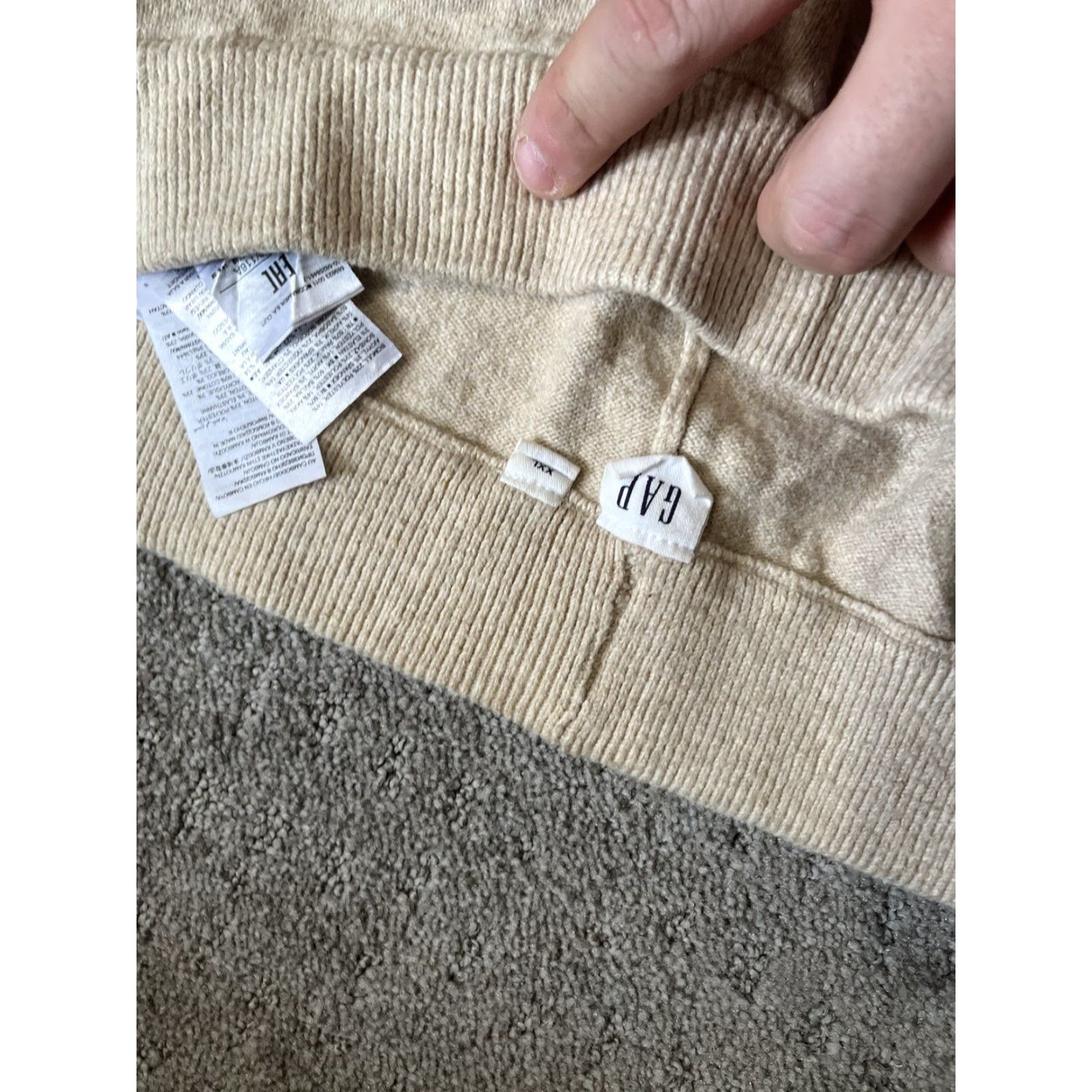 Gap Gap Women's Sweatpants Tie-Drawstring Wide-Leg Flare Cotton Blend Brown XXL Pull On Casual Pants Size 40" / US 18 - 6 Thumbnail