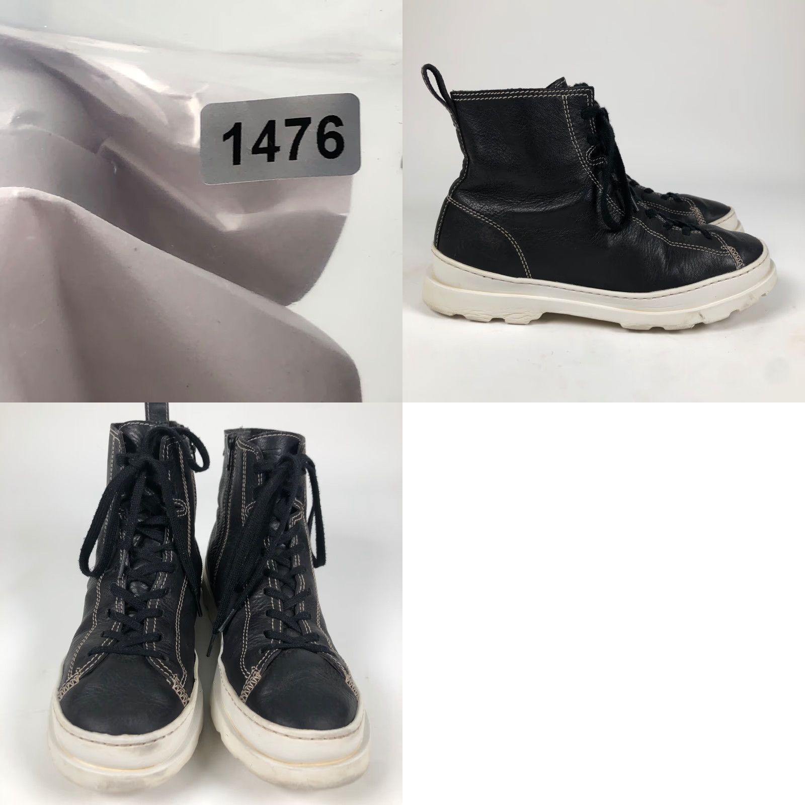 Camper Camper Brutus Womens Size 10.5 / 41 Black Leather Casual Boots Zip Size US 11 / IT 41 - 10 Thumbnail