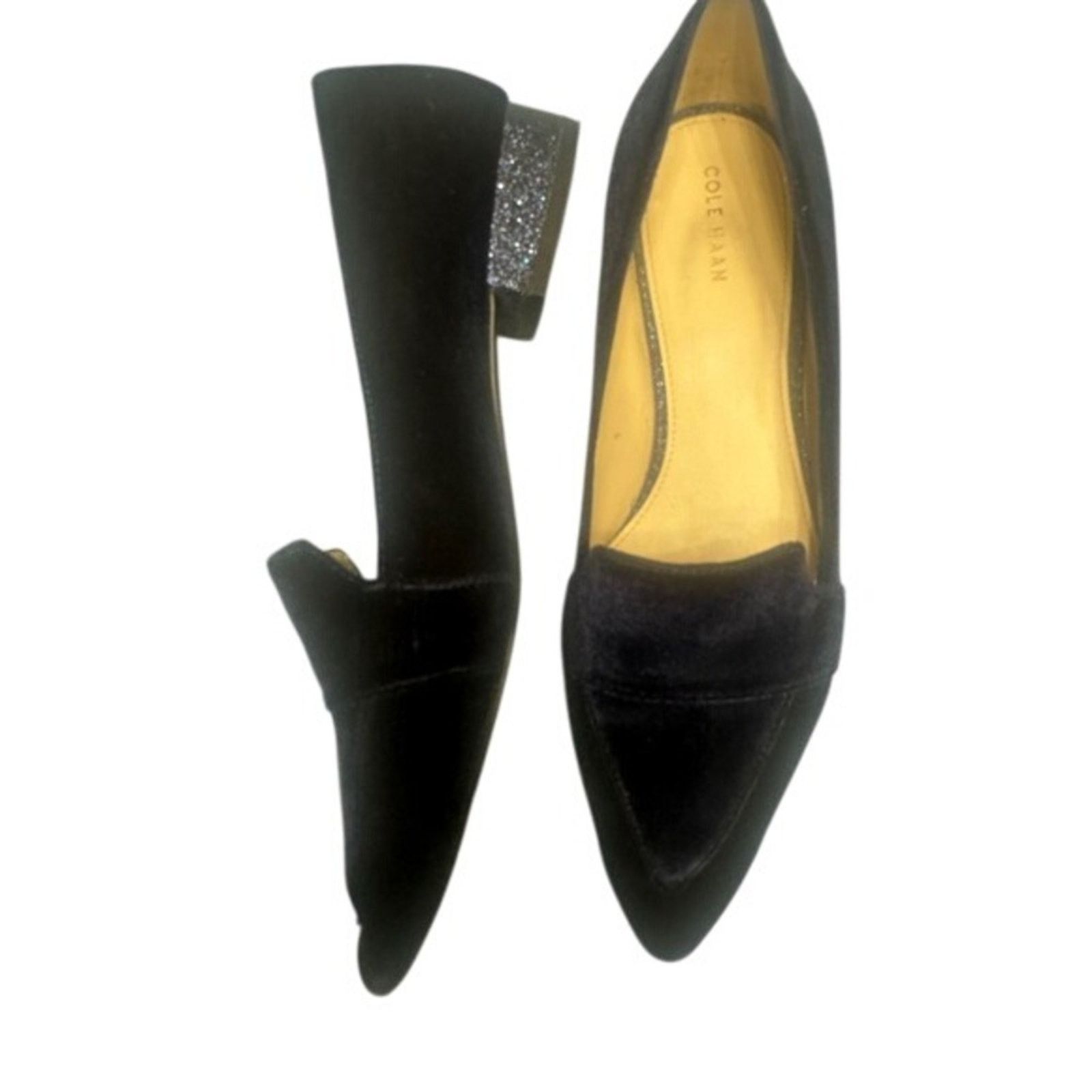 Cole Haan Cole Haan Marlee Skimmer I Navy Velvet Loafers Glitter Block Size US 9 / IT 39 - 1 Thumbnail