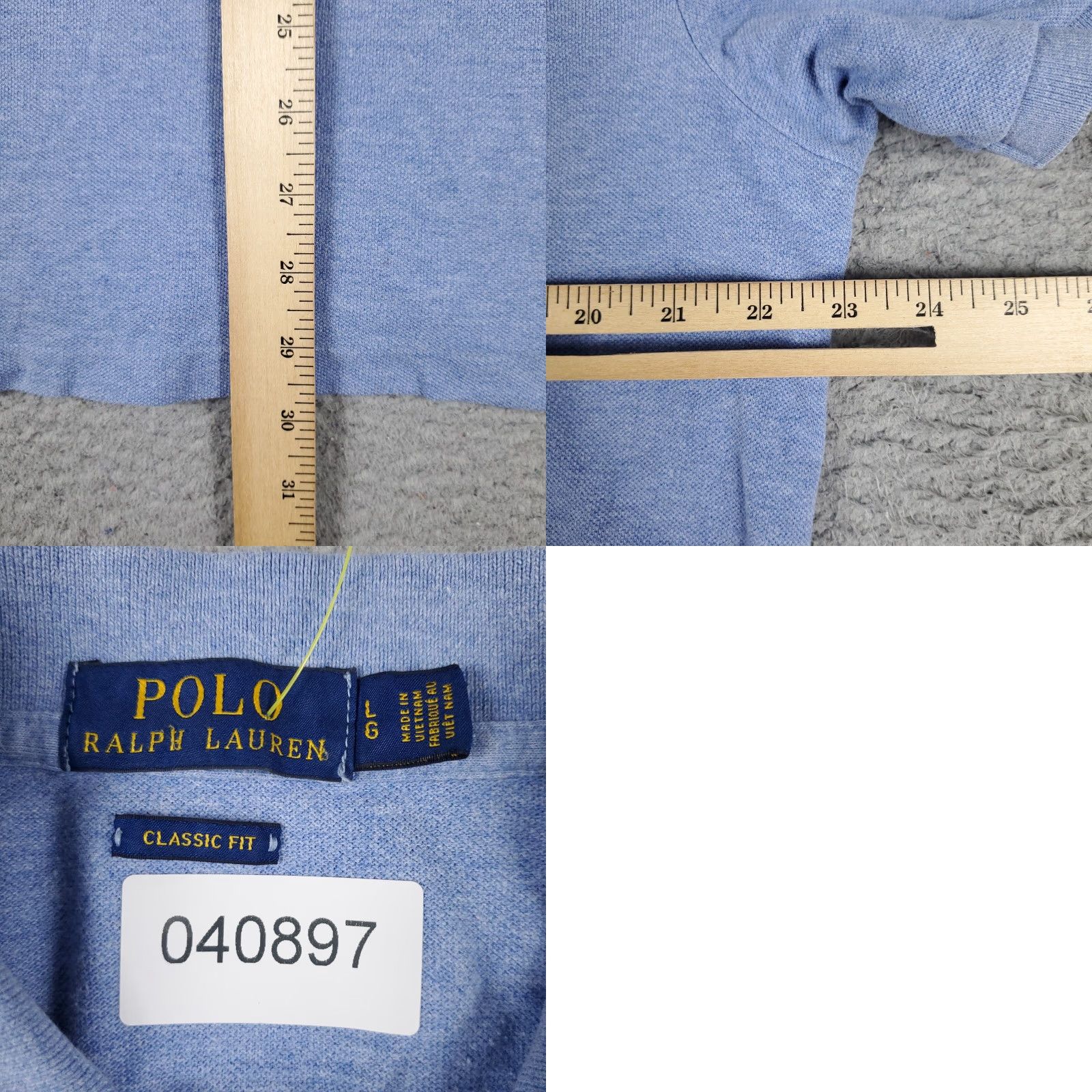 Ralph Lauren VINTAGE Ralph Lauren Polo Shirt Mens Large Blue Cotton Casual Short Sleeve, Preppy, Classic, All Seasons, Golf, Travel, Mens Size US L / EU 52-54 / 3 - 8 Thumbnail