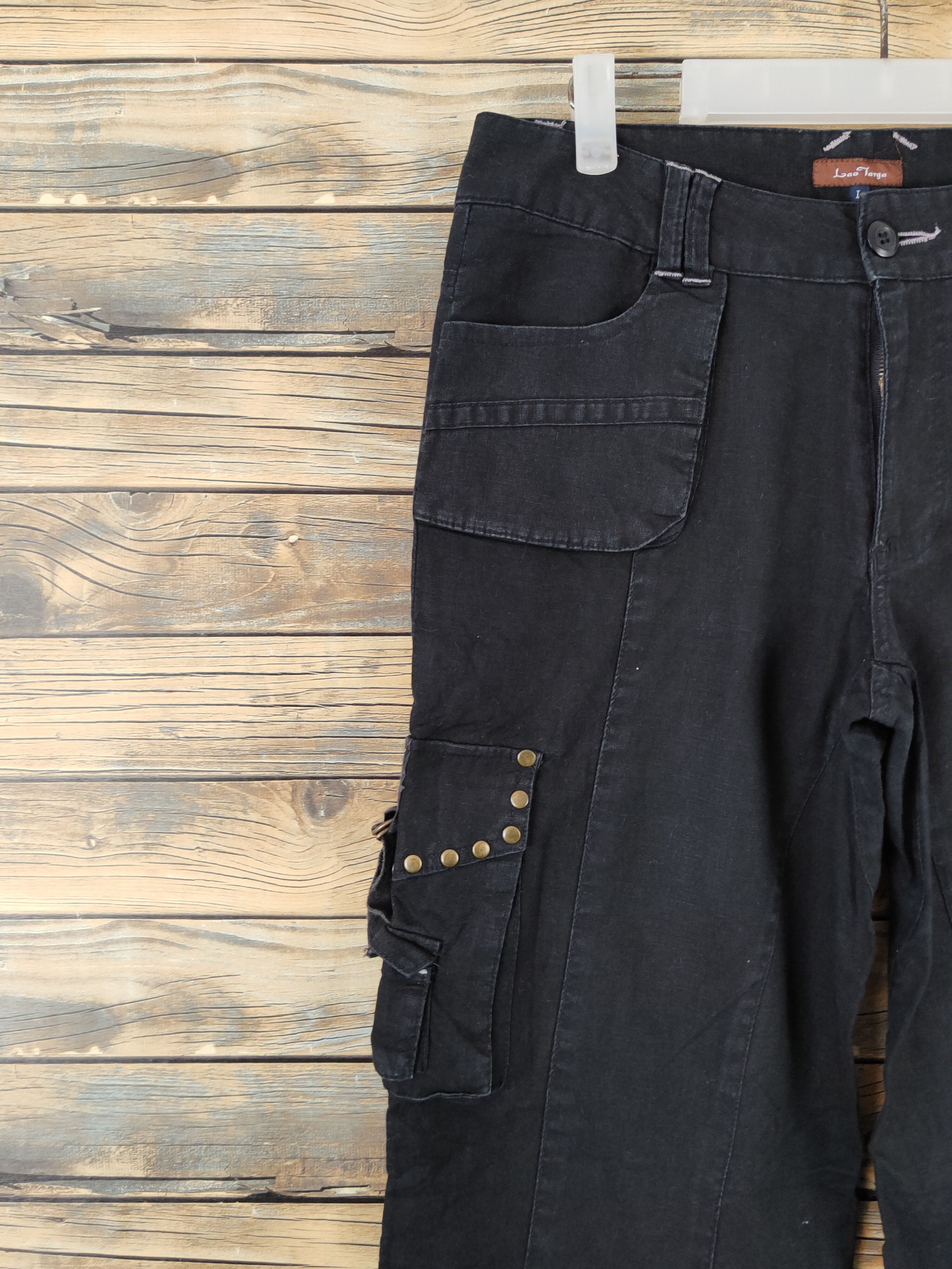 Japanese Brand Lao Targa Black Multipocket Tactical Cargo Pants #W1843 Size US 30 / EU 46 - 3 Thumbnail
