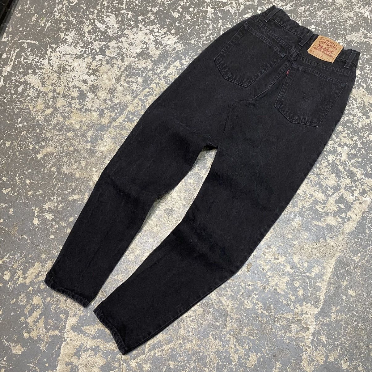 Levi's Vintage Levis 512 Black Slim Taper Denim Jeans 90s Size US 26 / EU 42 - 2 Thumbnail