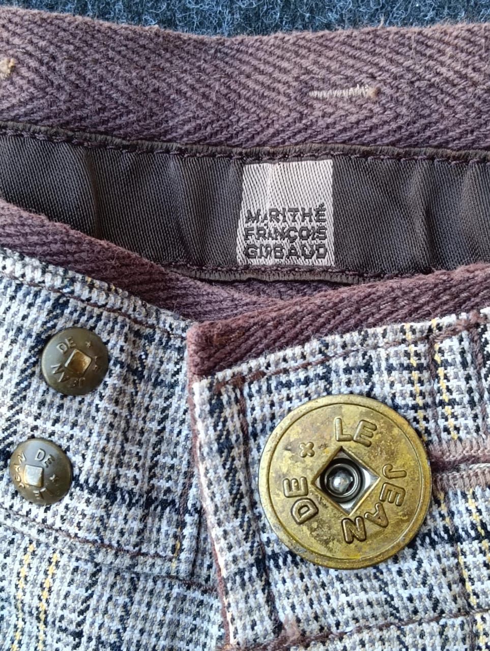 Marithe + Francois Girbaud Marithé François Girbaud Wide Ankle Zip Plaid Pants Size US 28 / EU 44 - 5 Thumbnail