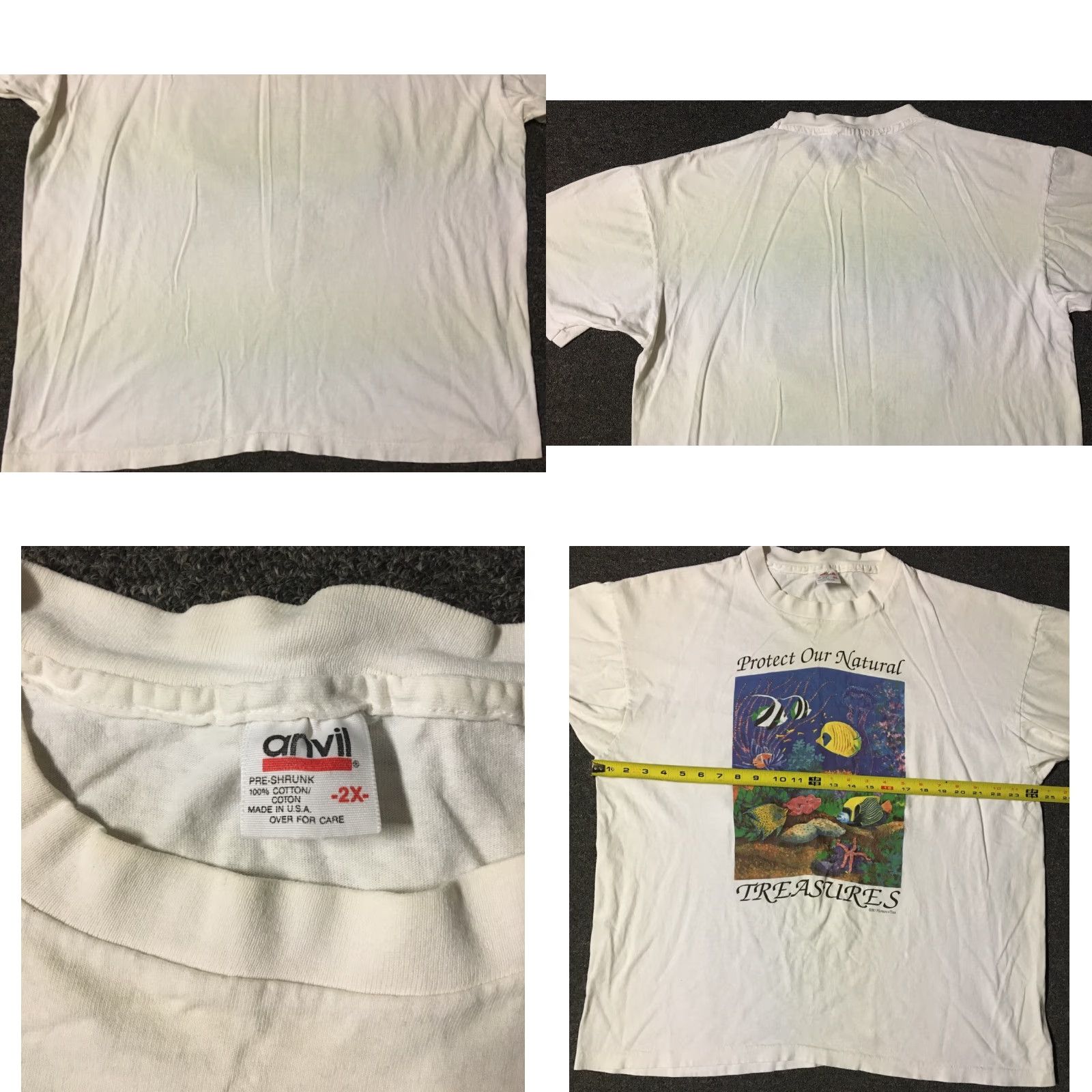 Vintage VINTAGE 90s Protect Our Ocean Faded Shirt XXL Single Stitch USA Nature Art Grunge Size US XXL / EU 58 / 5 - 8 Thumbnail