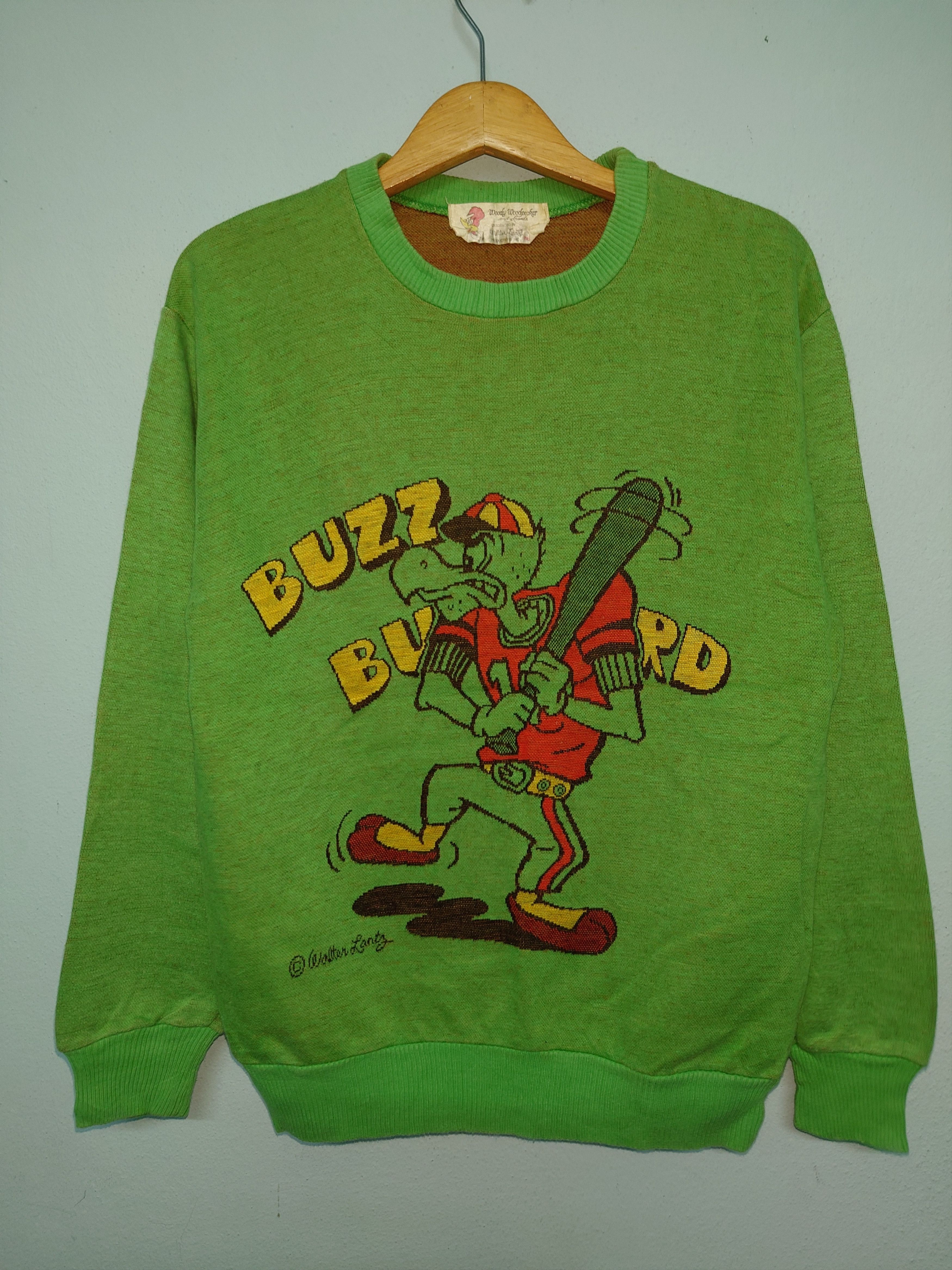 Vintage Vintage 90s Buzz Buzzard (Woody Woodpecker) Knit Sweater Size US M / EU 48-50 / 2 - 1 Thumbnail