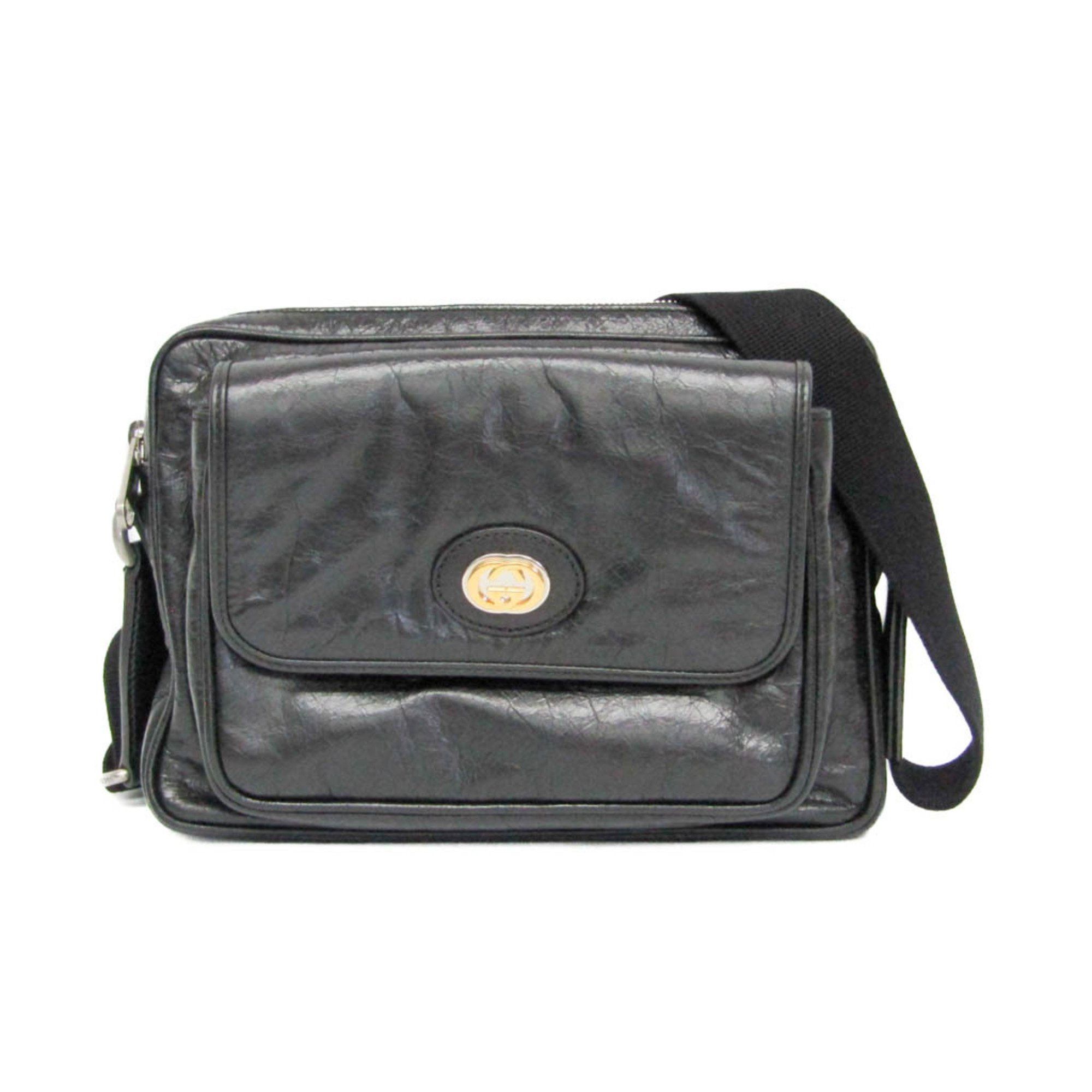Gucci Gucci Messenger Bag 574760 Women's Leather Shoulder Bag Black Size ONE SIZE - 1 Thumbnail