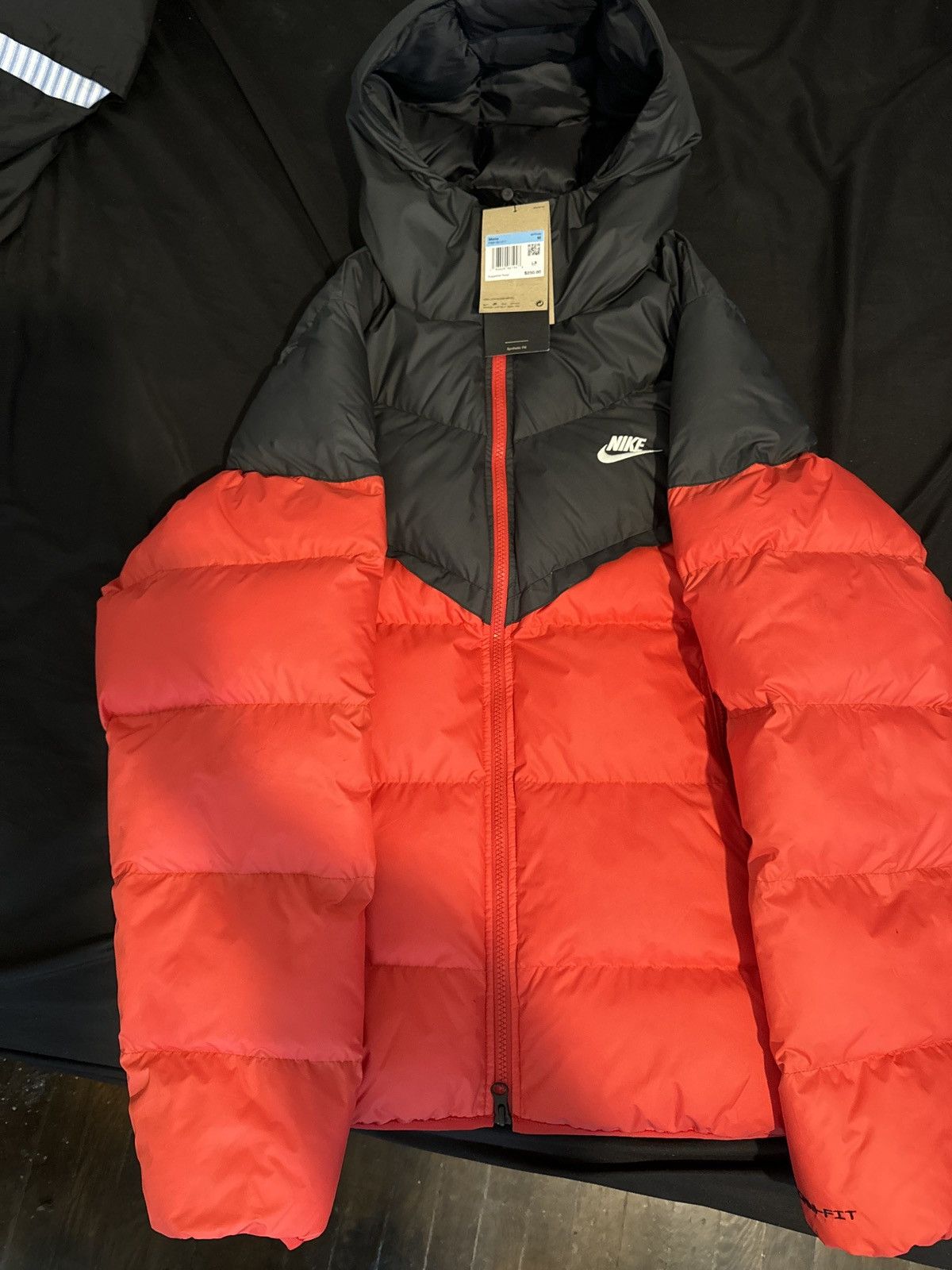 Nike Nike Puffer Jacket Red And Black STORM FIT Grailed