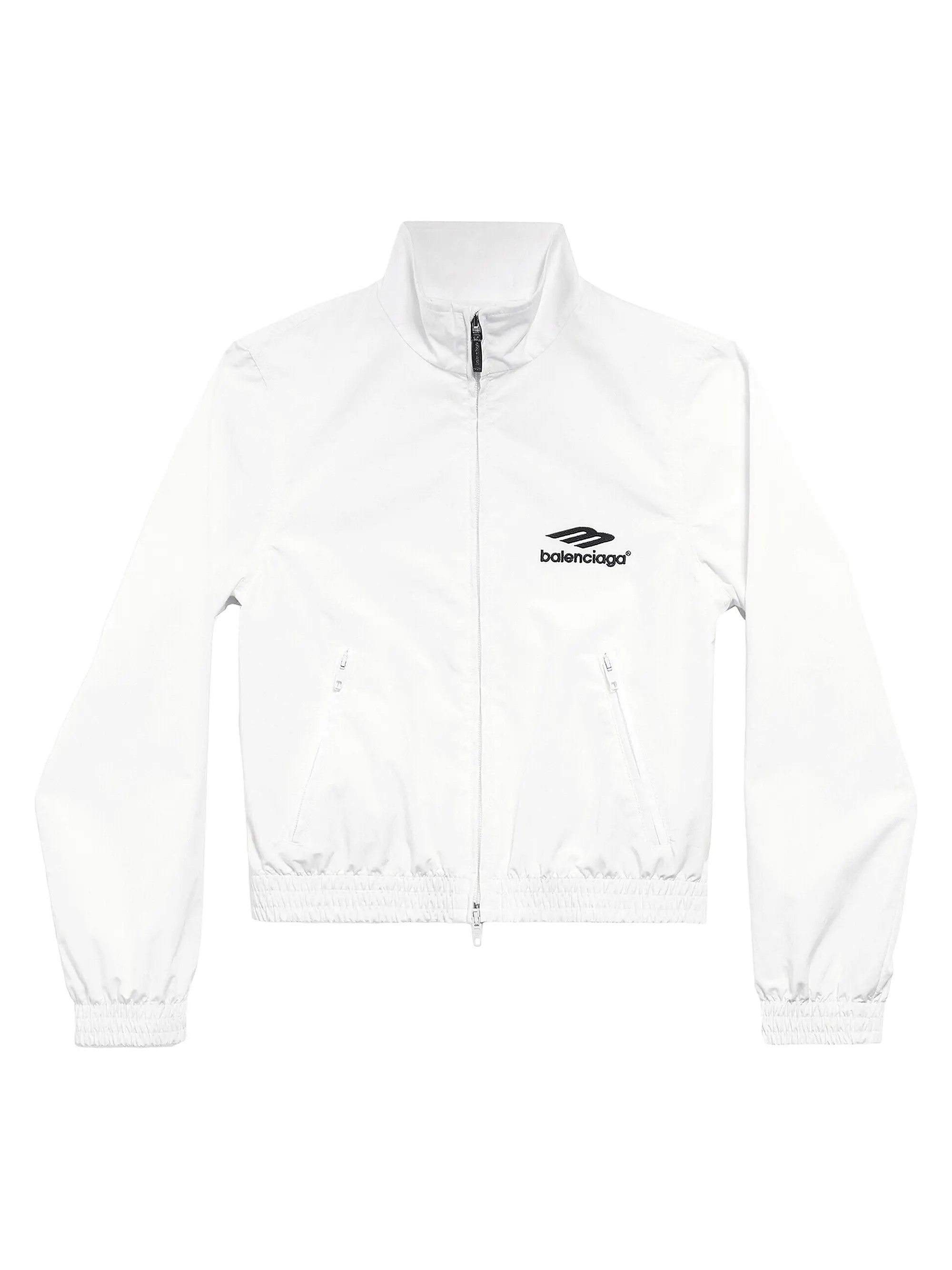 Balenciaga o1in1g0126 3B Sports Icon Fitted Tracksuit Jacket in White Size XS / US 0-2 / IT 36-38 - 1 Preview