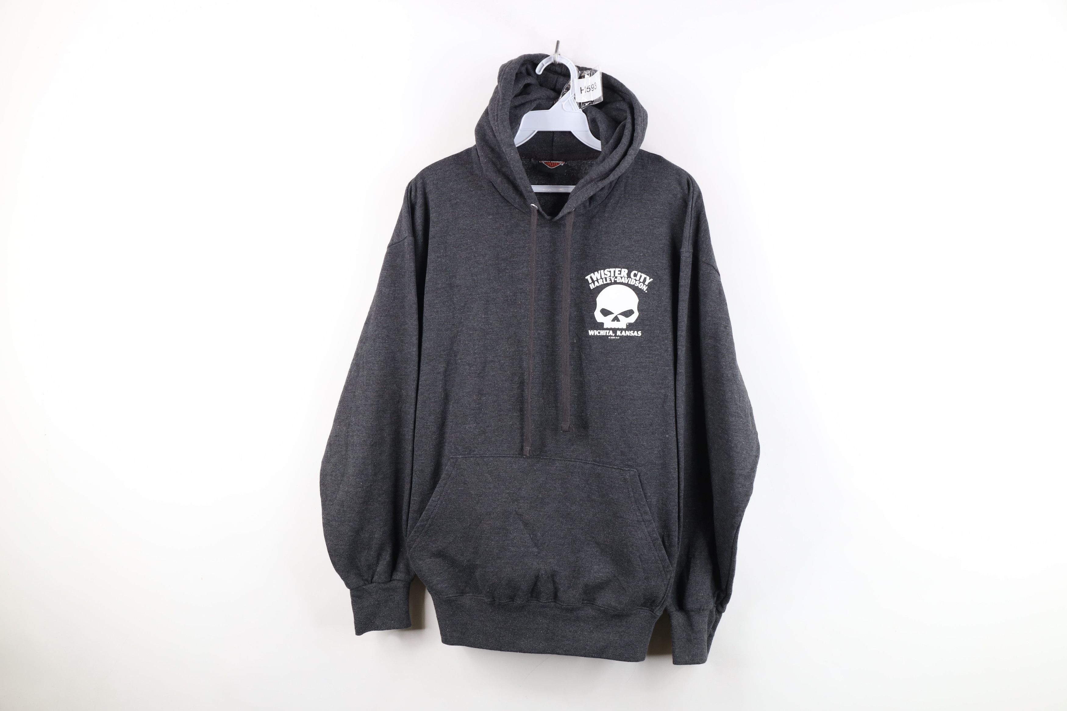 Harley Davidson Y2K Harley Davidson Skull Skeleton Tribal Hoodie Sweatshirt Size US M / EU 48-50 / 2 - 1 Thumbnail