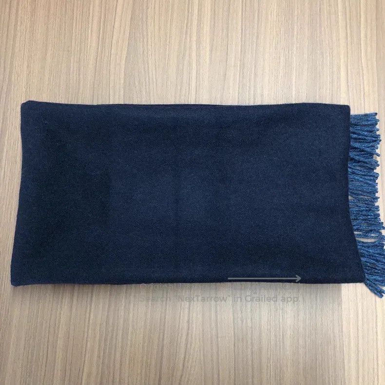 Hermes Hermes size 170*40cm Cashmere scarf, blue Size ONE SIZE - 2 Thumbnail