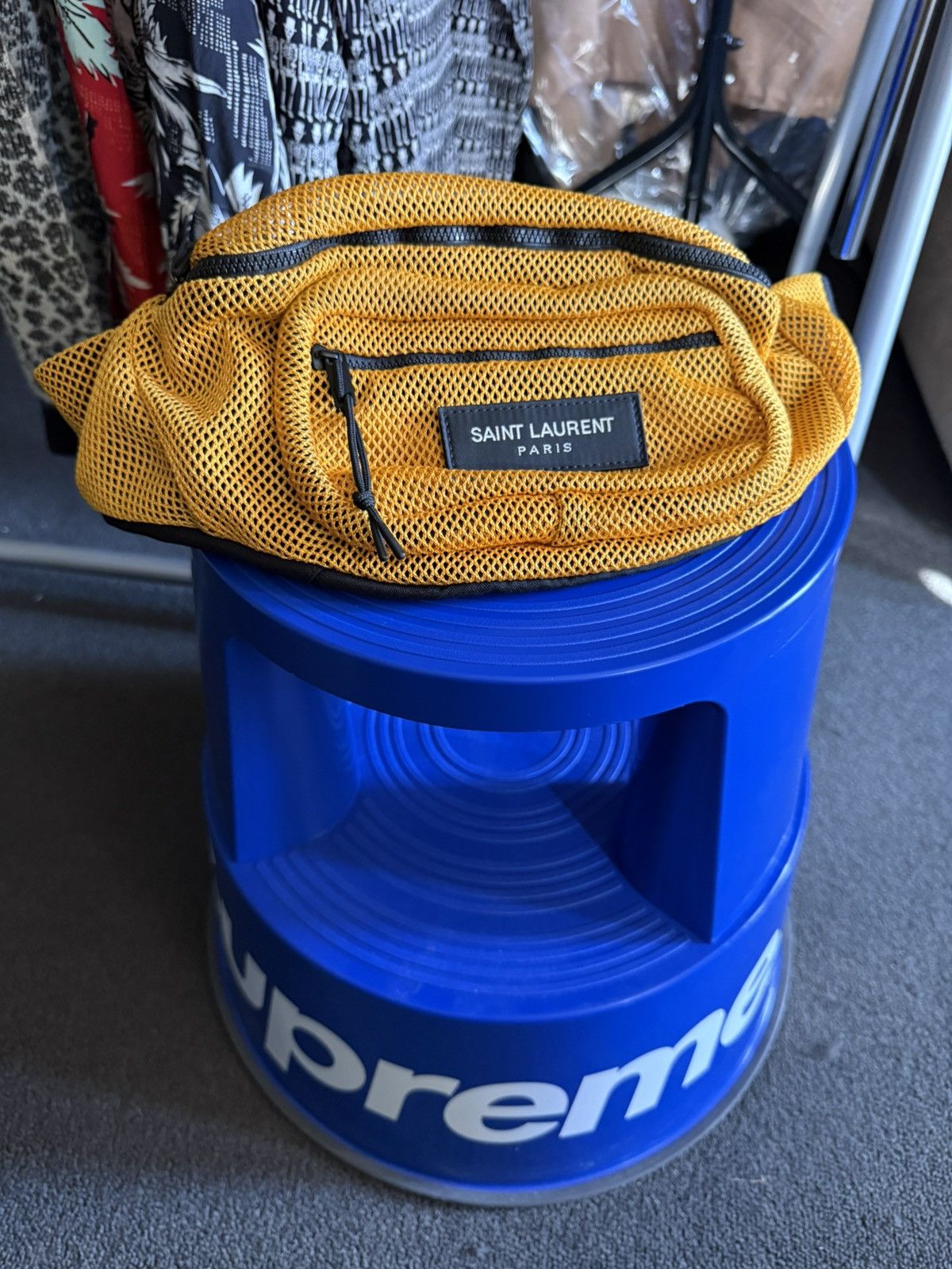 Saint Laurent Paris SS22 Saint Laurent mesh panel belt logo bag fanny pack new Size ONE SIZE - 1 Thumbnail