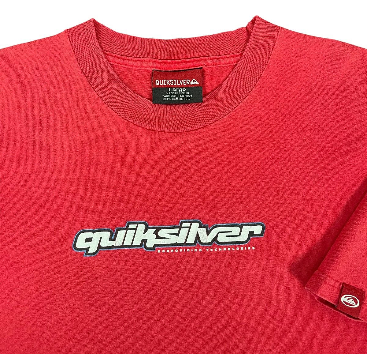 Quiksilver × Vintage 90s Vintage Quiksilver Boardriding Technologies Big Logo tee Size US L / EU 52-54 / 3 - 3 Thumbnail