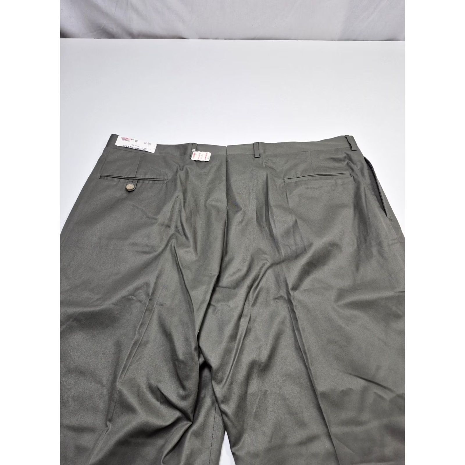 Vintage VTG Corbin Dress Pants Mens 44x36 Gray Cotton Pleated Straight Unhemmed USA Size US 44 / EU 60 - 6 Thumbnail