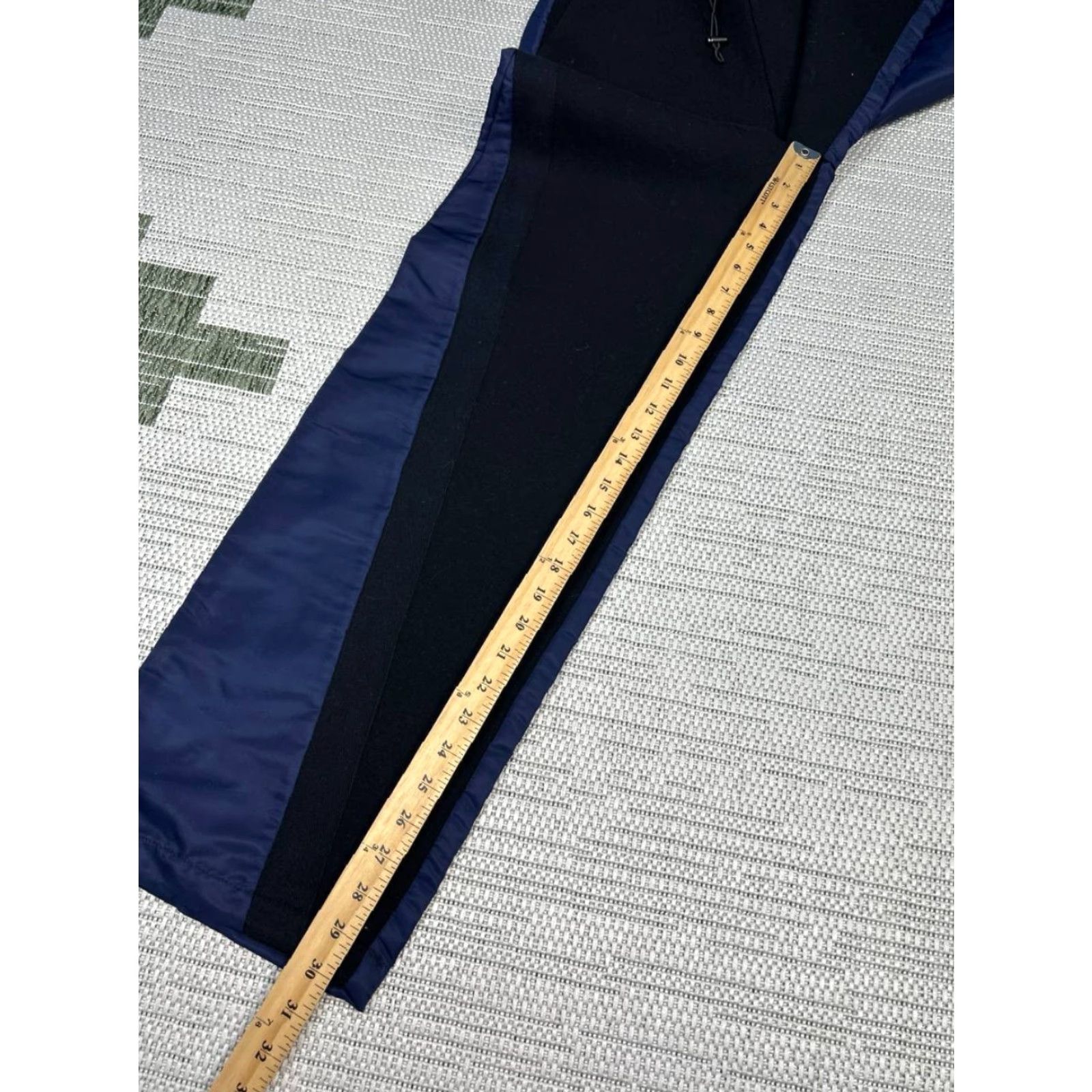 Zara Zara Pants Womens Small Navy Blue Black Colorblock Drawstring Sweatpants S Multicolor - Front Flat Front Size 28" / US 6 / IT 42 - 2 Thumbnail