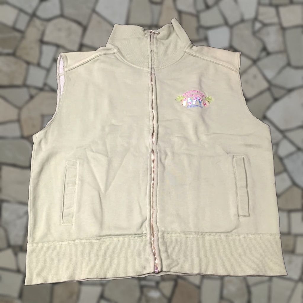 Vintage Paww Cambria California Moon Logo Graphic Vest Sleeveless Hoodie Large L Green Women Size L / US 10 / IT 46 - 1 Thumbnail