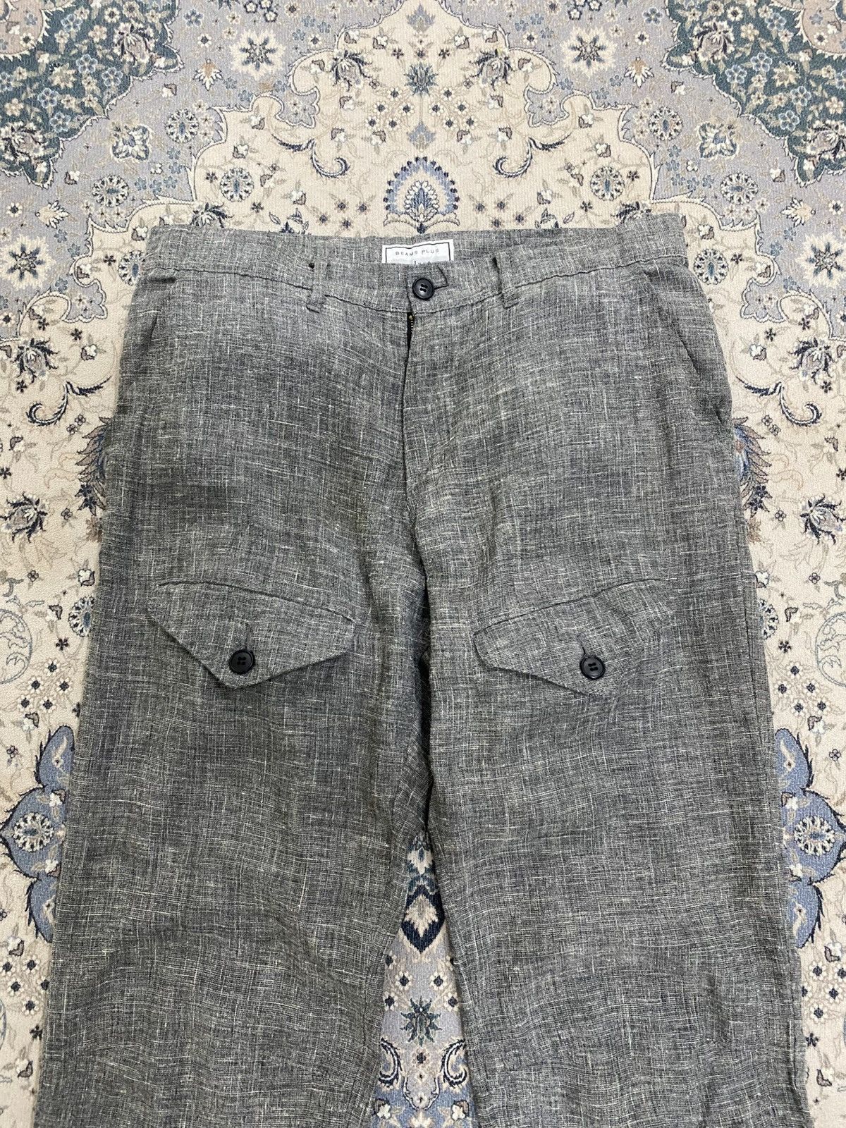 Beams Plus BEAMS PLUS EUCALYPTUS PUNK GRUNGE DESIGNER LINEN PANTS JAPAN Size US 34 / EU 50 - 7 Thumbnail