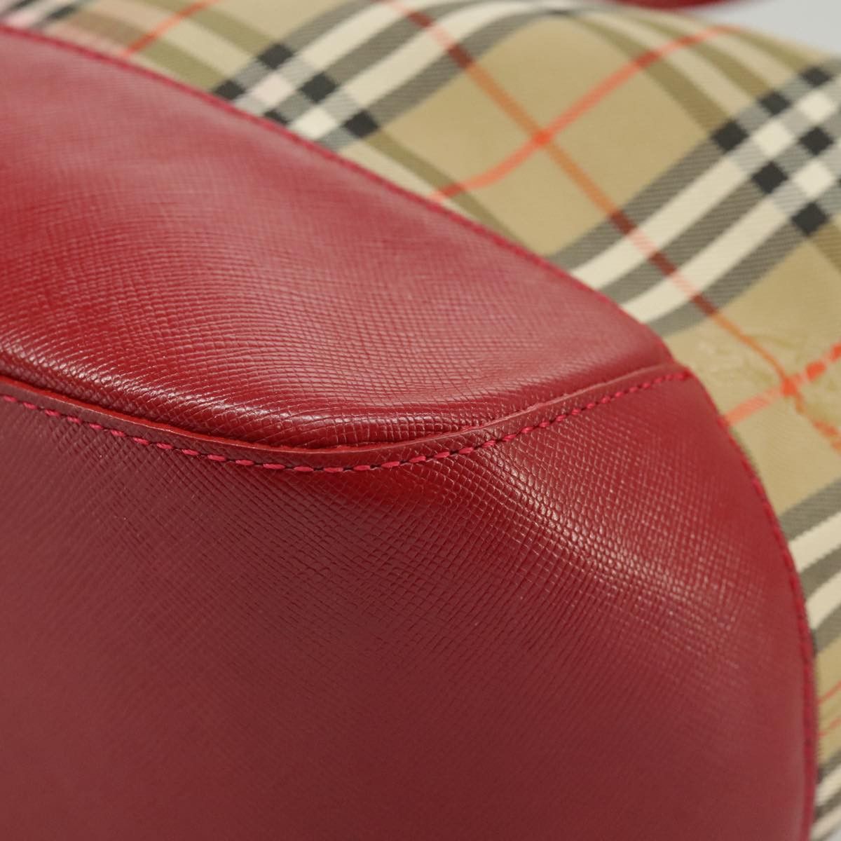 Burberry Burberry Nova Check Hand Bag Canvas Beige Red Size ONE SIZE - 15 Thumbnail