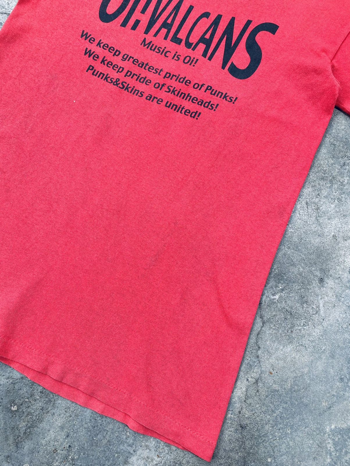 Band Tees Vintage 90s Oi Valcans Skinhead Punk Band Distressed Tees Size US M / EU 48-50 / 2 - 6 Thumbnail