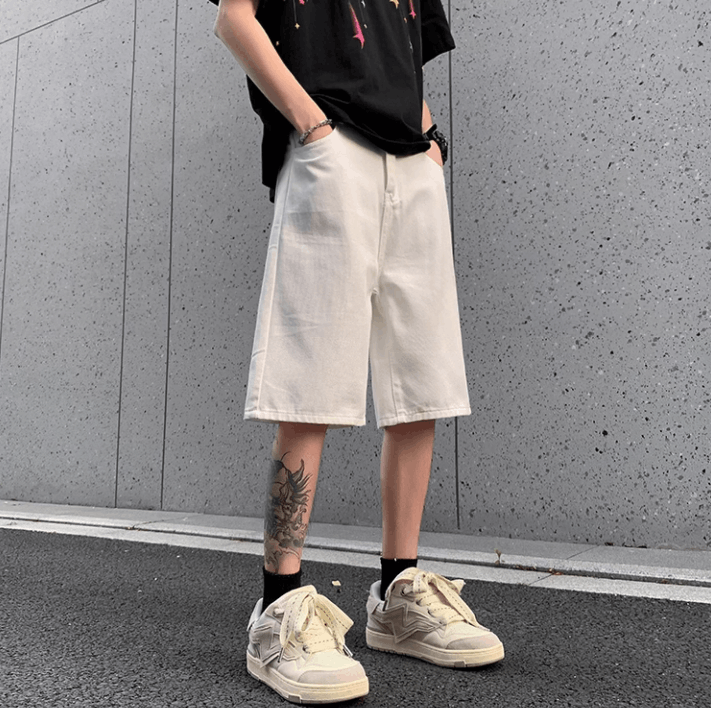 Japanese Brand × Jean Retro loose fitting straight leg denim shorts Size US 30 / EU 46 - 2 Thumbnail