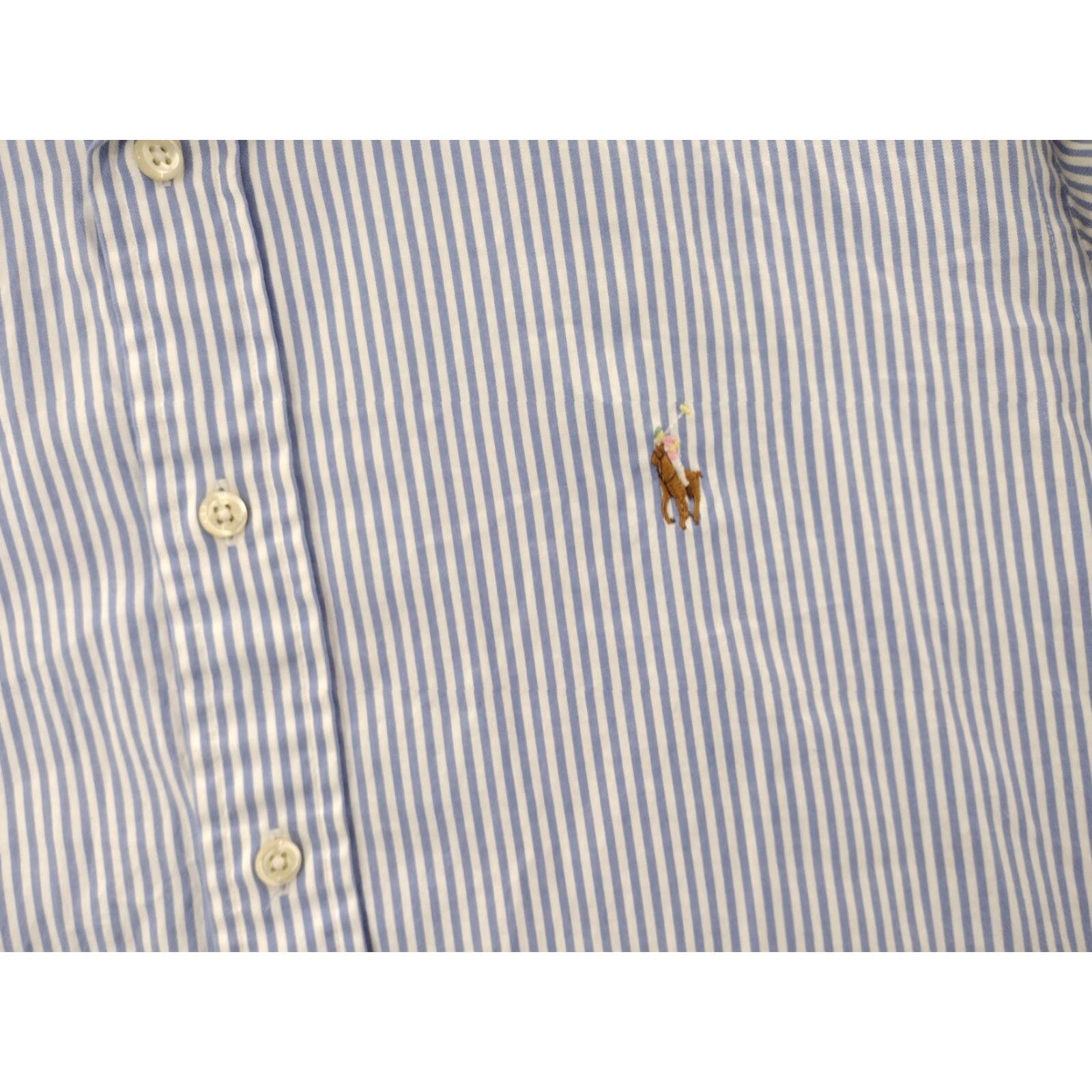 Ralph Lauren Lauren Ralph Lauren Striped Button-Down Shirt XL Classic Long Sleeve Blue Multicolor Mens Size US XL / EU 56 / 4 - 3 Thumbnail