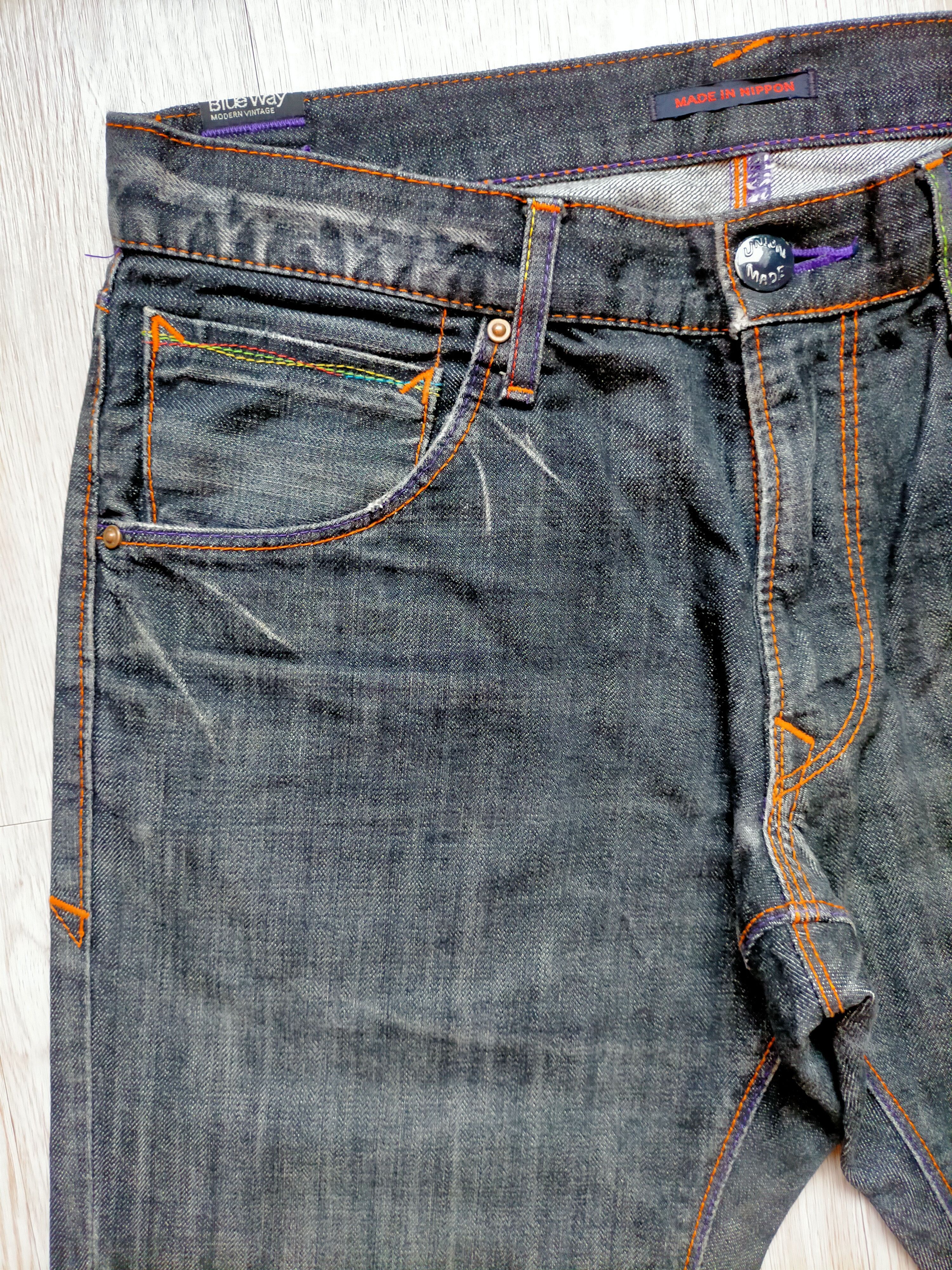 Hysteric Glamour × Japanese Brand Flare Jeans Union Made Blue Way Black Japan Boot cut Denim Size US 33 - 4 Thumbnail