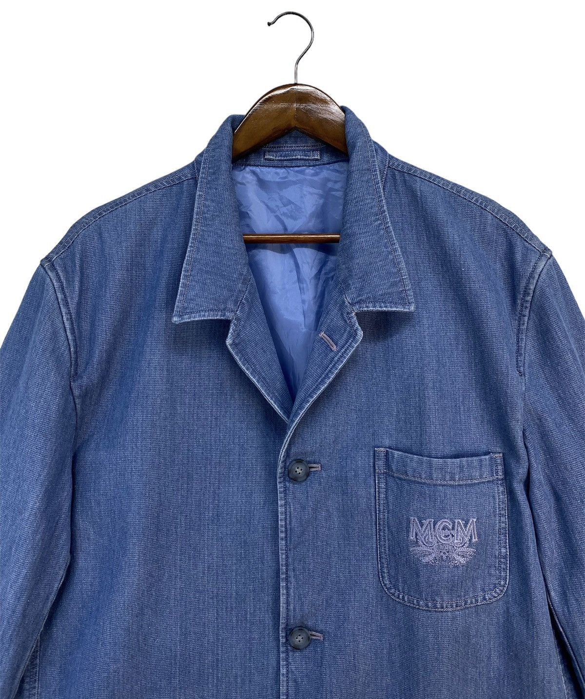 MCM Vintage MCM Denim Jacket Size US L / EU 52-54 / 3 - 3 Thumbnail