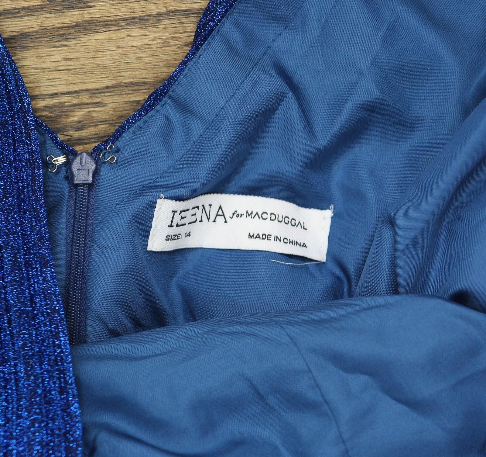 Other New Ieena By Mac Duggal Maxi Dress Gown Royal Navy Blue 14 Size XL / US 12-14 / IT 48-50 - 3 Thumbnail