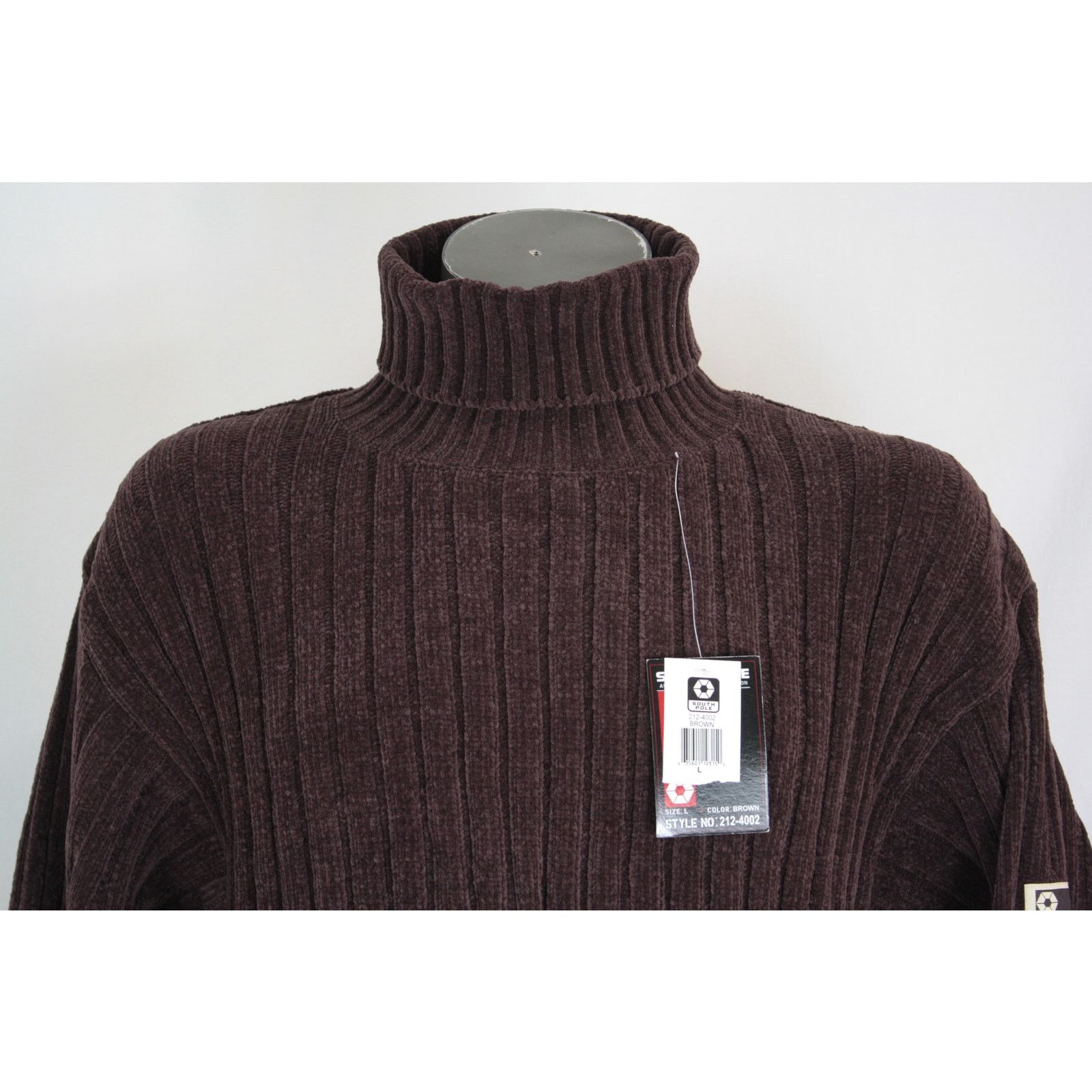 Southpole × Vintage NWT Vintage Southpole Brown Ribbed Turtleneck Knit Sweater Size US L / EU 52-54 / 3 - 3 Thumbnail