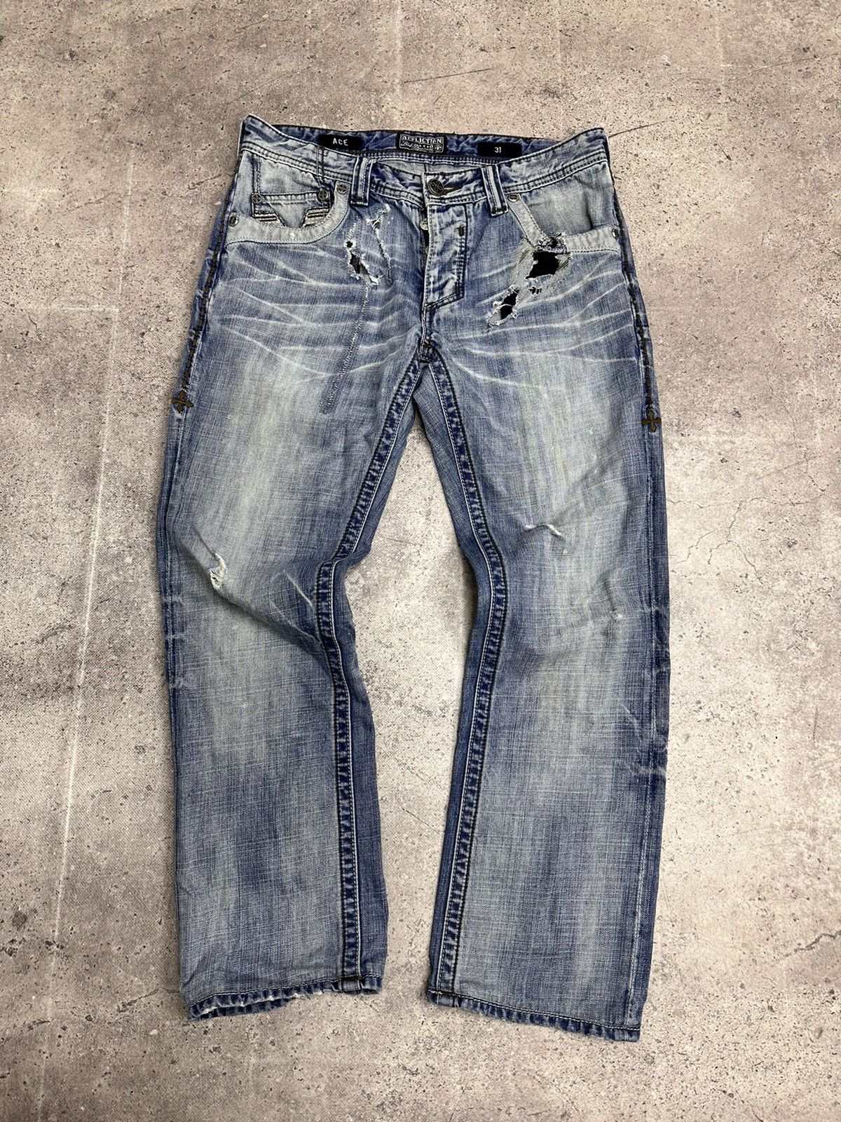 Affliction Vintage Affliction Cargo Bontage Pants y2K Gothic Kill Goa Size US 31 - 2 Thumbnail