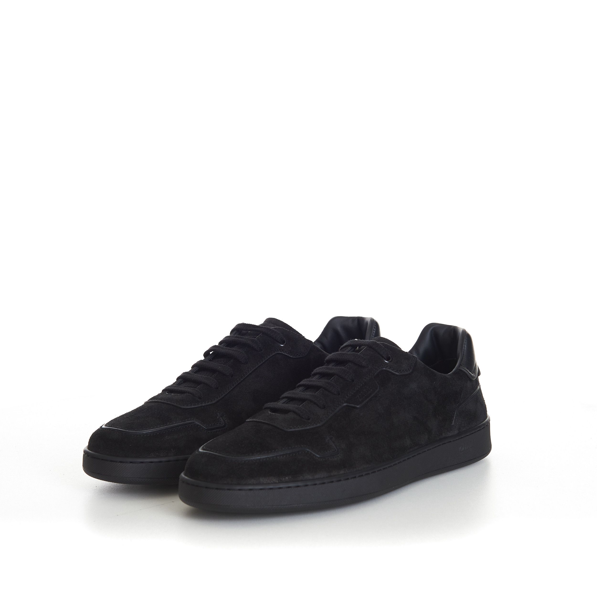 Zilli Black Suede Low Top Round Toe Sneakers Size US 8 / EU 41 - 3 Thumbnail