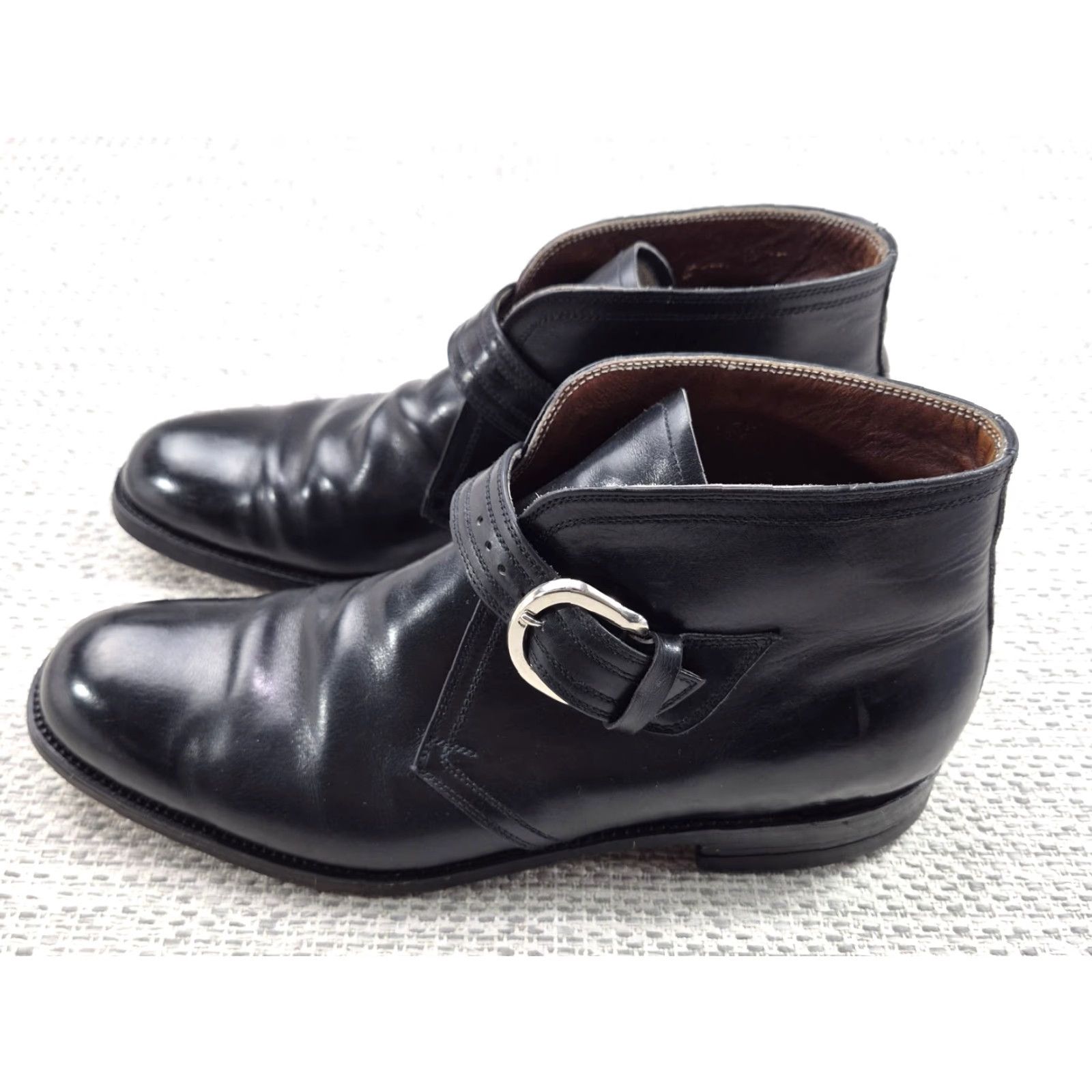 Vintage VINTAGE LeeKee Kowloon Ankle Buckle Boots Mens Sz 11 Leather Black Boots Mens Size 11 Leather Hong Kong Retro Logo Buckle Dress Boots Size US 11 / EU 44 - 2 Thumbnail