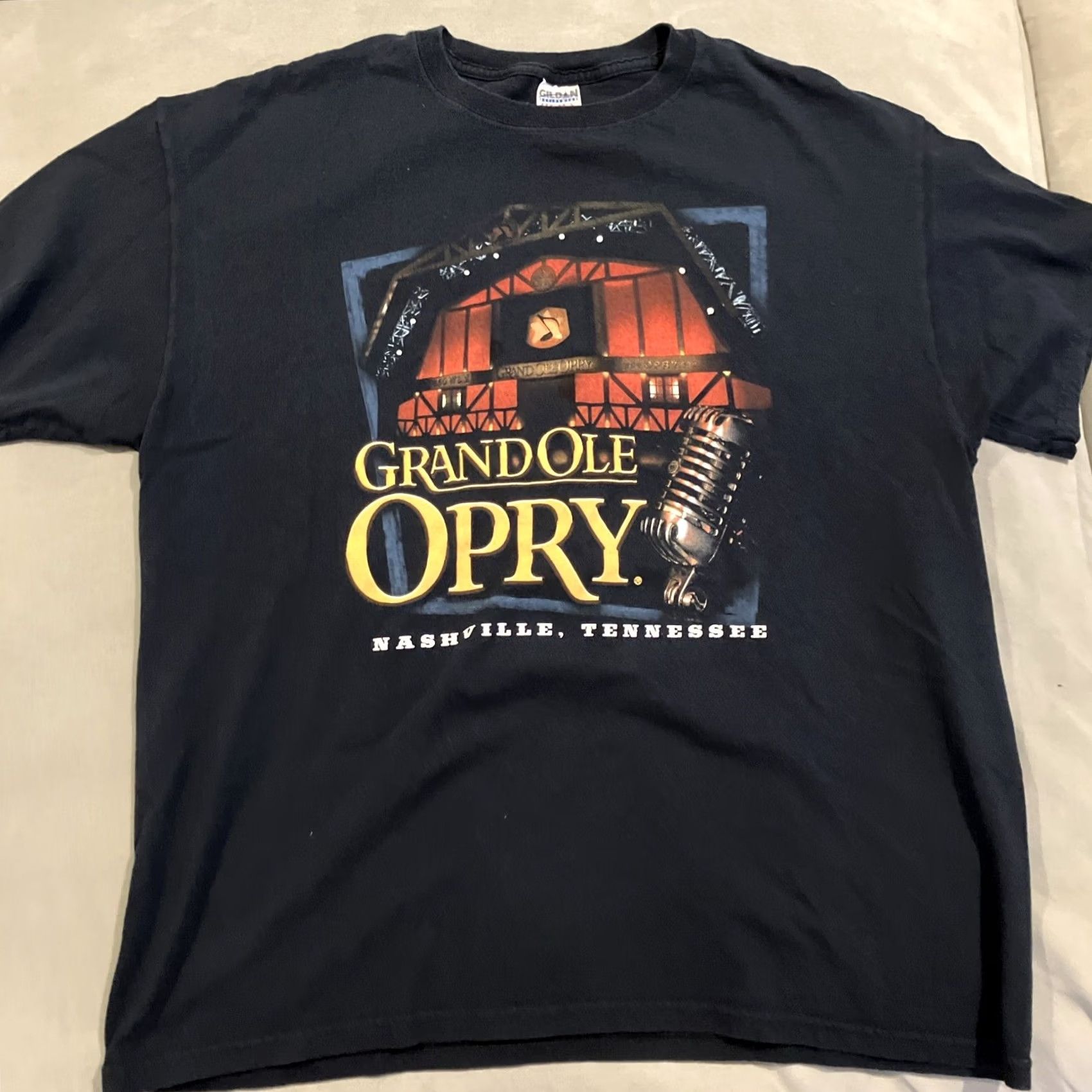 Gildan VINTAGE Grand Ole Opry Double Sided T Shirt Members Name On Back Large T-Shirt Men Black 90s Country Music Shirt Size US L / EU 52-54 / 3 - 2 Thumbnail