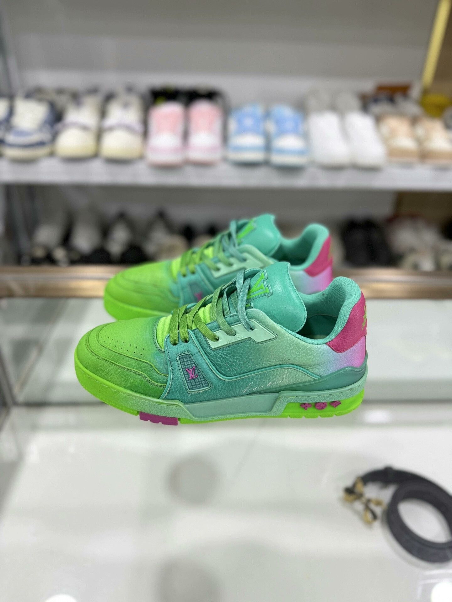 Louis Vuitton Louis Vuitton LV Trainer Blue-Green Gradient Size US 6 / EU 39 - 1 Thumbnail