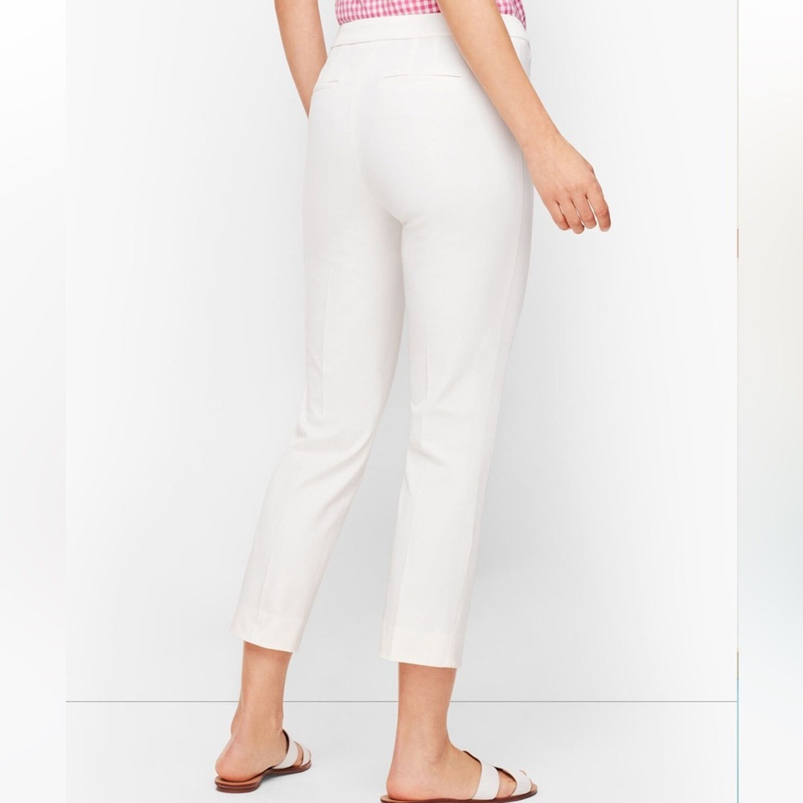 TALBOTS CHATHAM CROP PANTS WHITE Size 12P