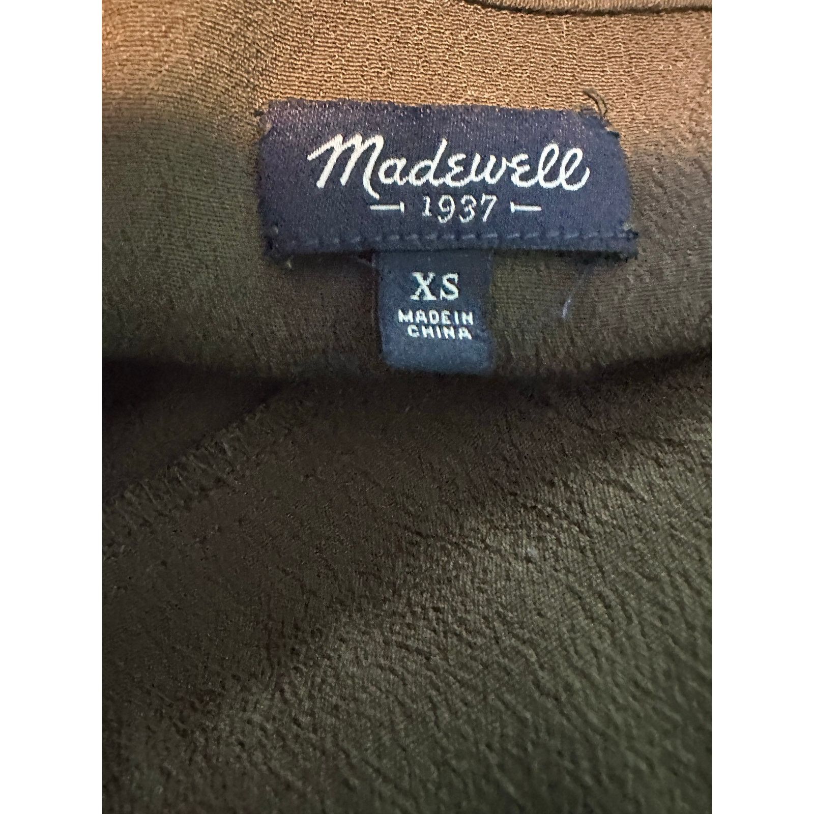Madewell dark green long sleeves jumpsuit size XS