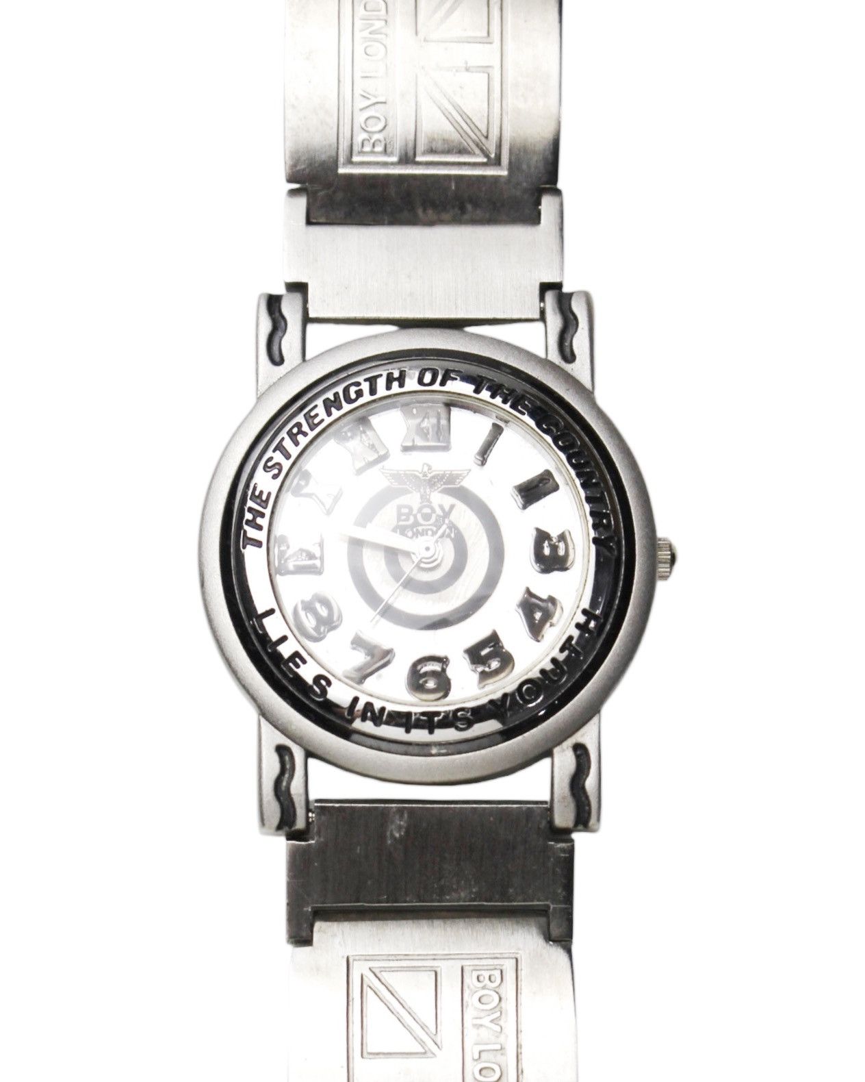 Hysteric Glamour 1990S BOY LONDON “THE STRENGTH OF THE COUNTRY” METAL WATCH Size ONE SIZE - 1 Thumbnail