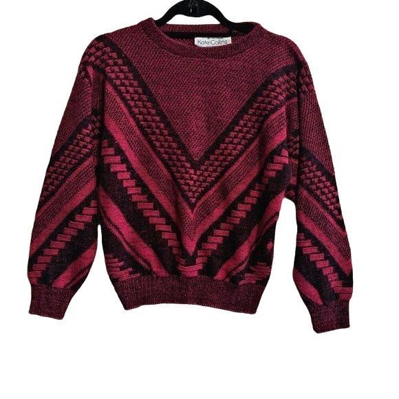 Vintage Vintage Kate Collins Abstract Novelty Geometric Sweater Size S / US 4 / IT 40 - 1 Thumbnail