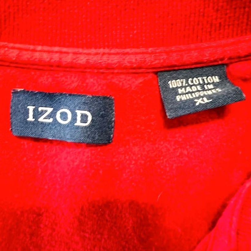 Izod IZOD Men's Polo Shirt Longsleeve XL Red Size US XL / EU 56 / 4 - 4 Thumbnail