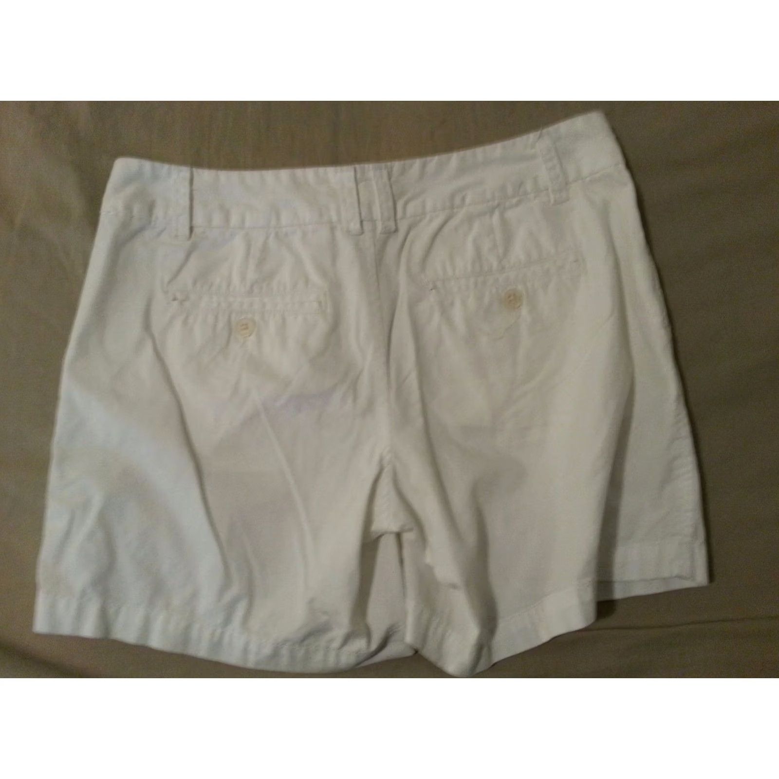 Ann Taylor Womens Ann Taylor Shorts Khaki White Cotton 2 Chino Regular Pants/Shorts Womens 2 Size 26" / US 2 / IT 38 - 2 Thumbnail