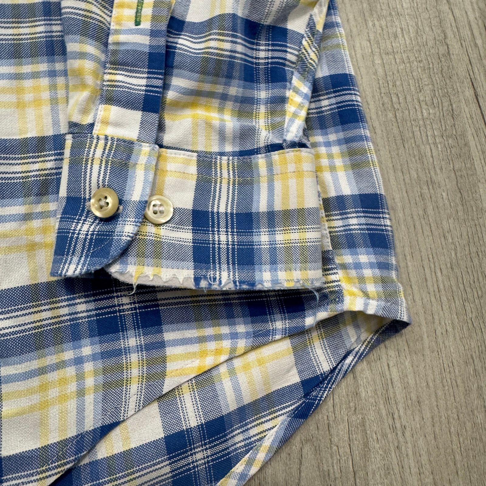 Tommy Hilfiger Vintage Tommy Hilfiger Button Shirt Medium Blue Yellow Plaid Size US M / EU 48-50 / 2 - 5 Thumbnail