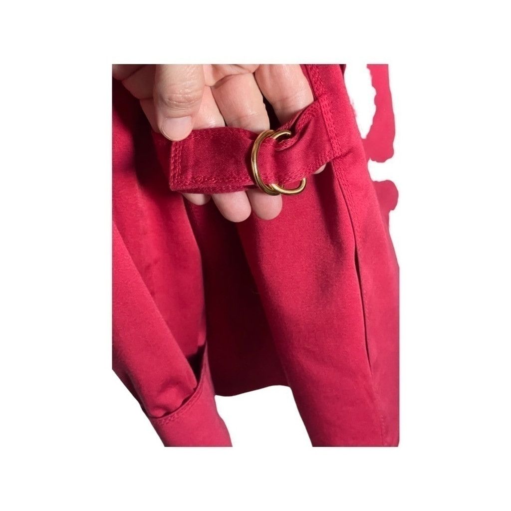 Anne Klein Anne KLEIN Red Jacket w/ Gold Ring Belt Accent. Size M / US 6-8 / IT 42-44 - 10 Thumbnail
